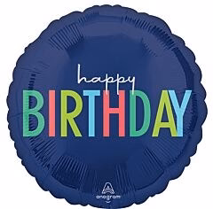 Anagram 18 inch Modern Birthday Foil Balloon 1ct