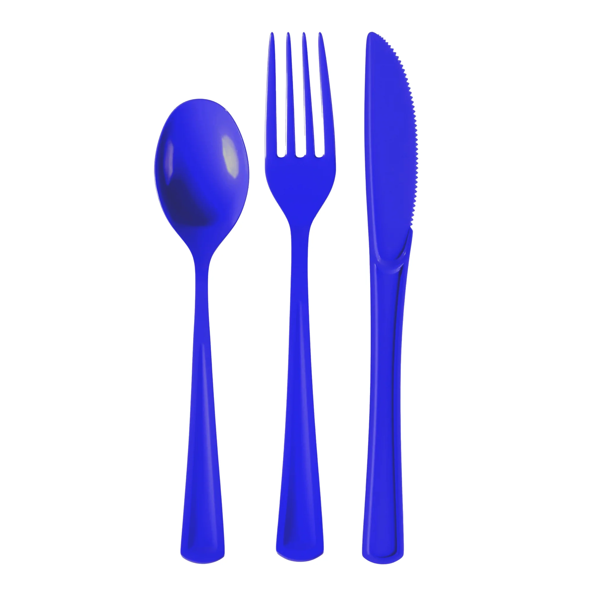 Dark Blue Cutlery Combo Pack | 24 Count