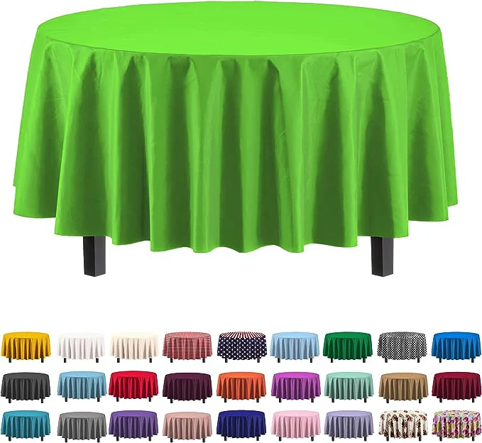 Premium Round Lime Green Table Cover