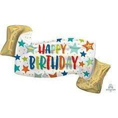 Anagram Iridescent Bday Banner 39in Foil Balloon