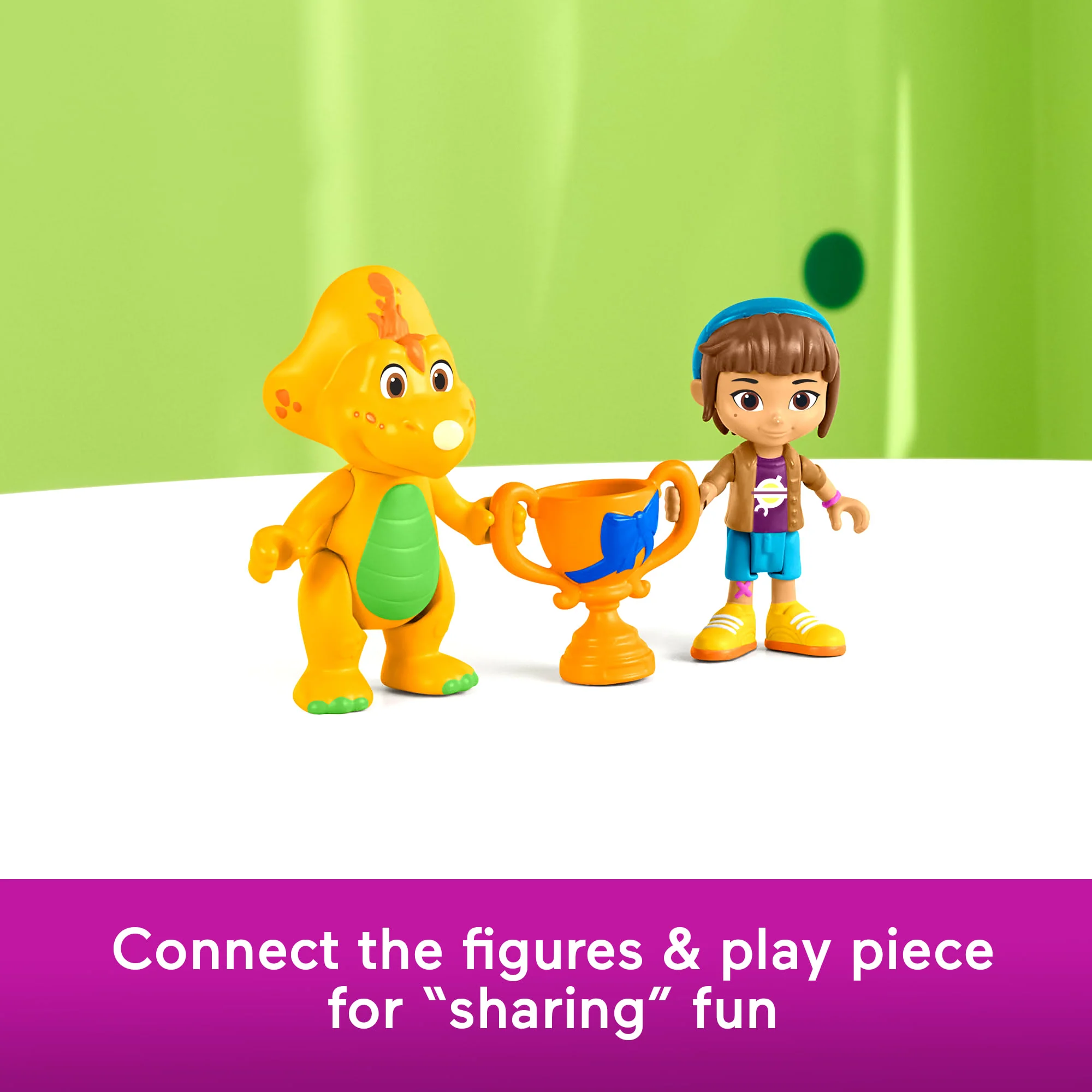 Fisher-Price Barney's World Barney's Friend Mel & Billy Dino Figure Set For Kids, 3 Toys