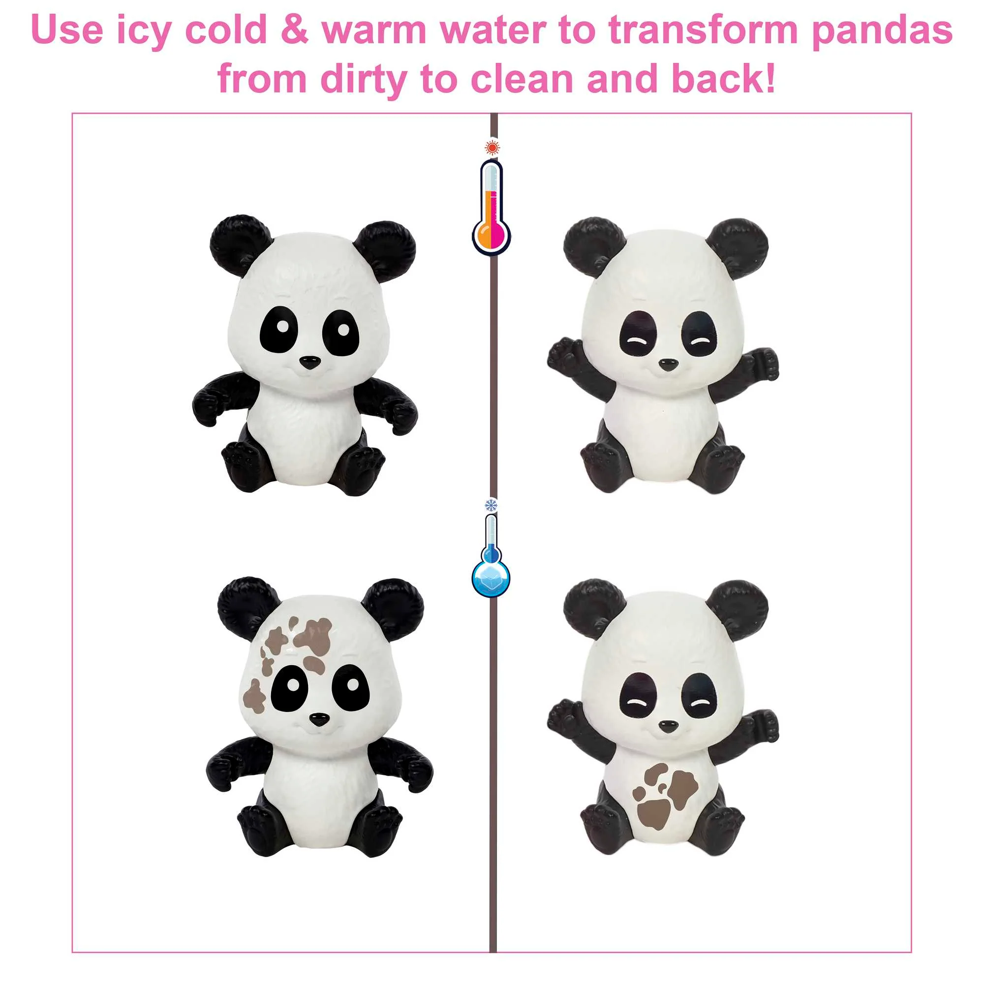 Barbie? Doll and Accessories, Panda Care and Rescue? Playset With Color-Change and 20+ Pieces