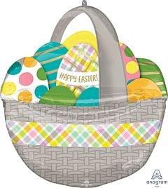 Anagram Easter Egg Basket 35in Foil Balloon FLAT