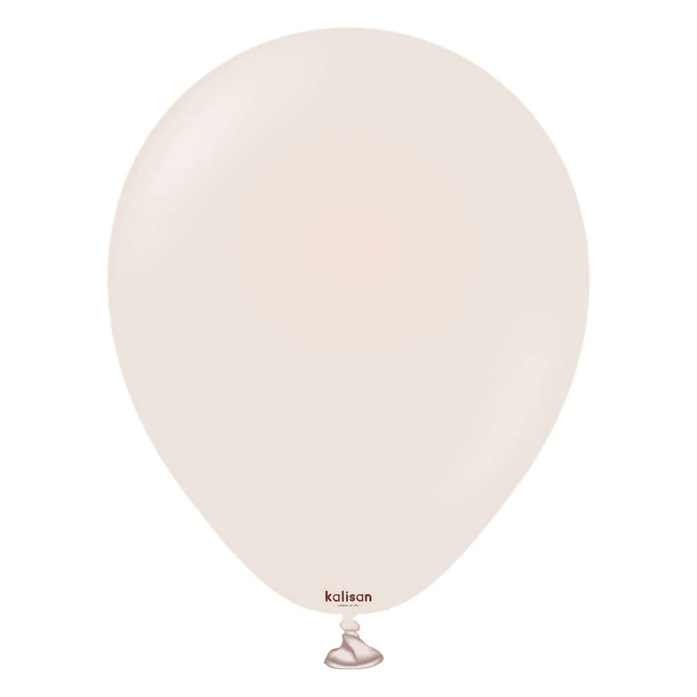5 inch Kalisan Retro White Sand Latex Balloons 100ct