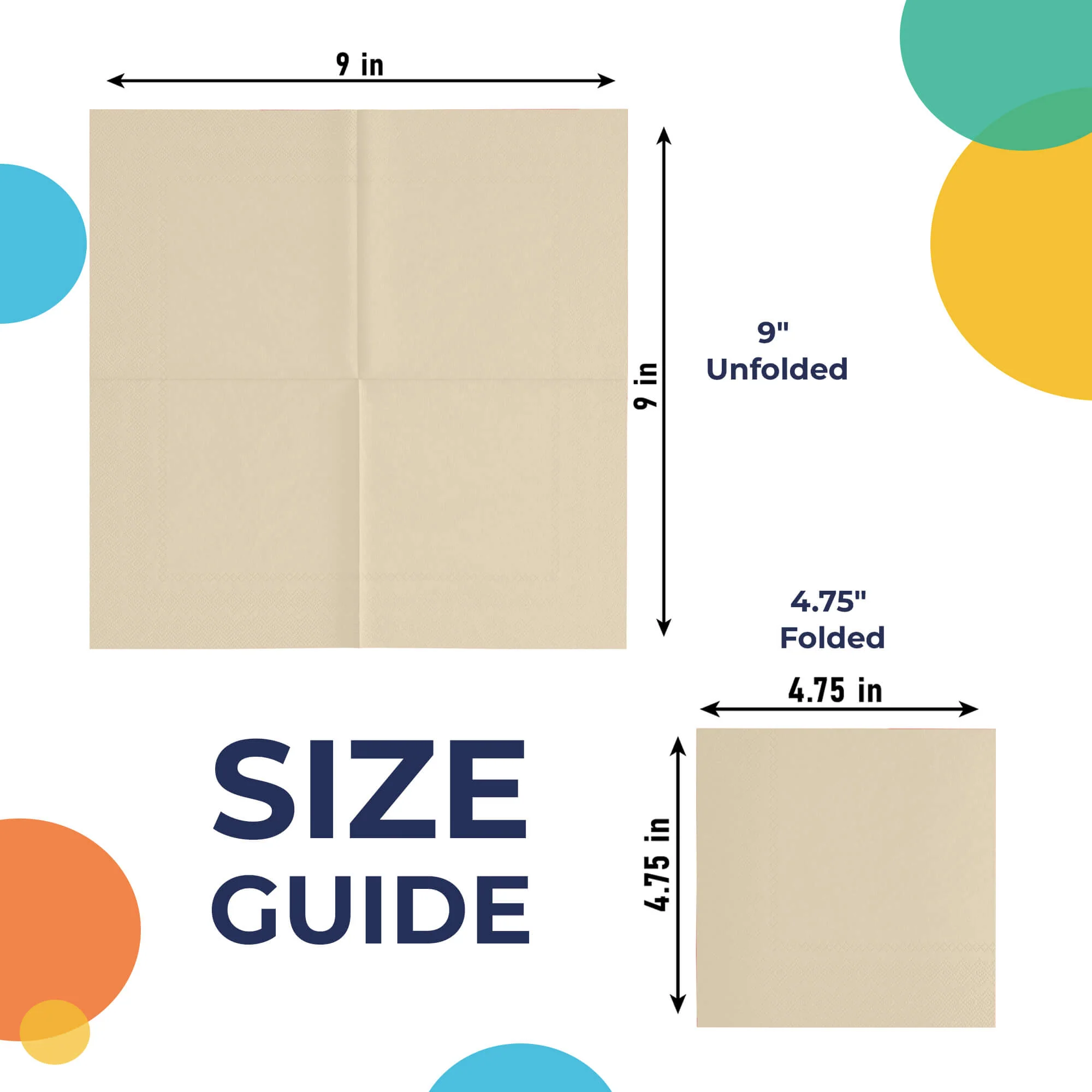 Ivory Beverage Napkins | 20 Count