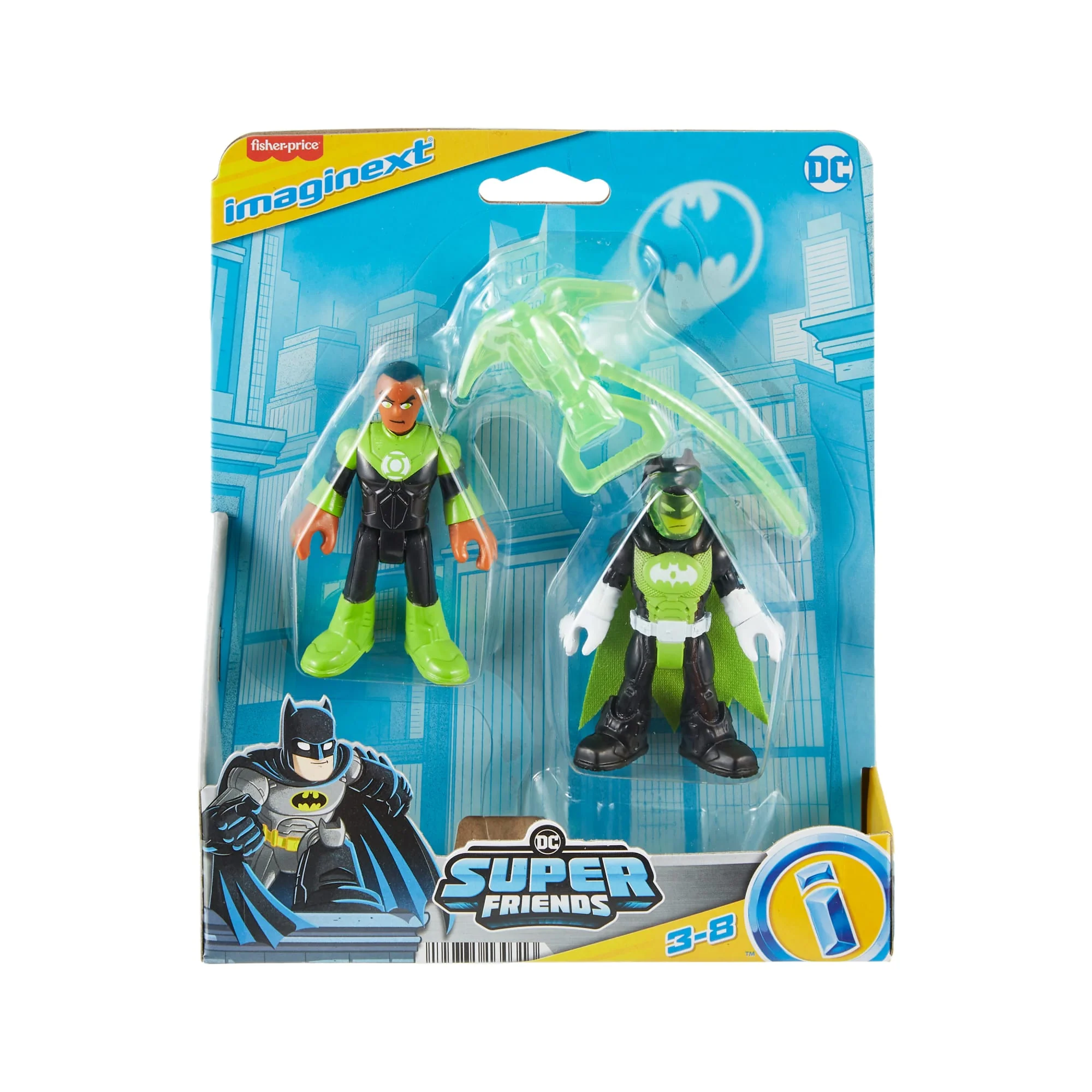 Imaginext DC Super Friends Batman And Green Lantern Figure Set, 3 Pieces, Preschool Toys