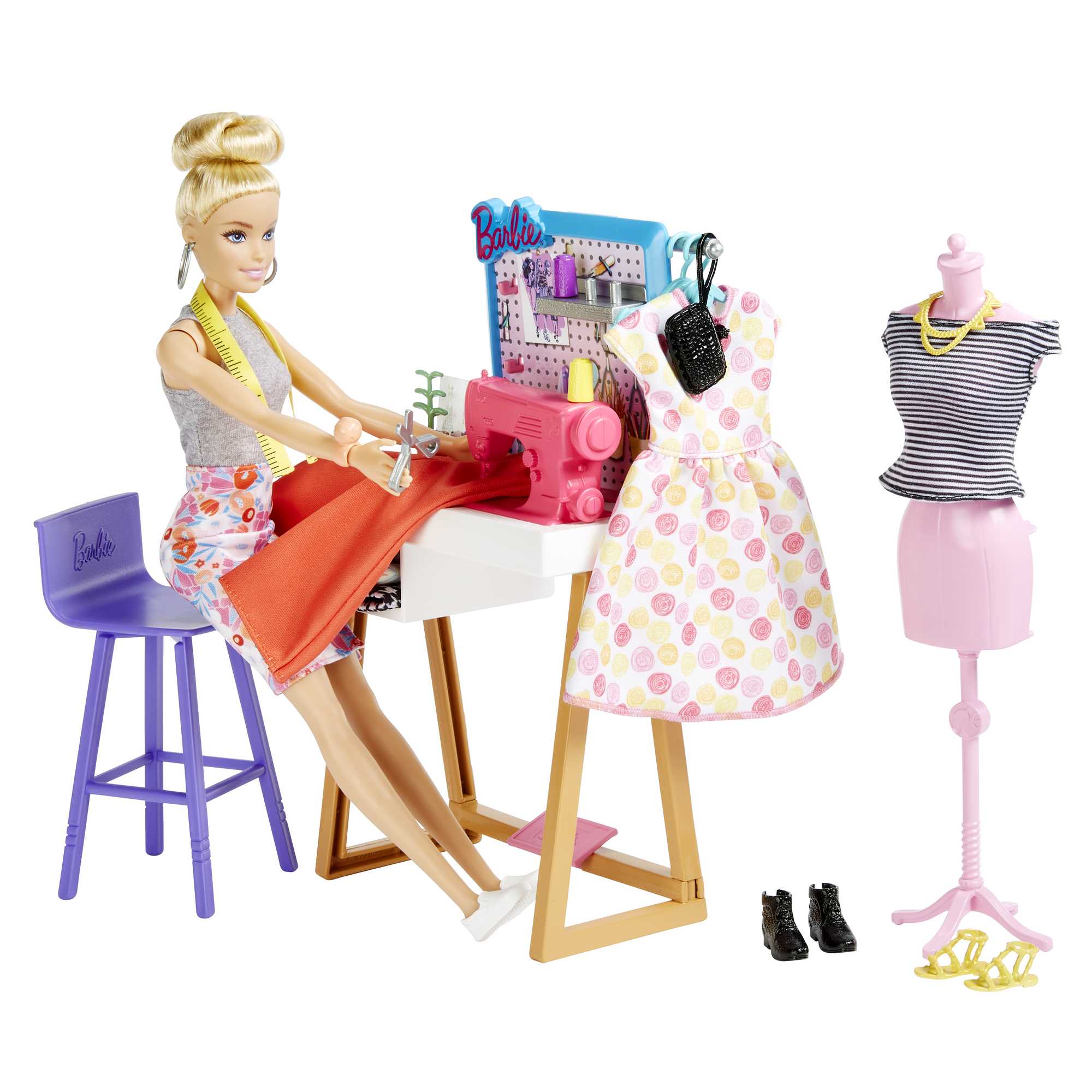 Barbie Fashion Designer Doll (12-In/30.40-Cm) & Studio, 25+ Design & Fashion Accessories, Ages 3 & Up