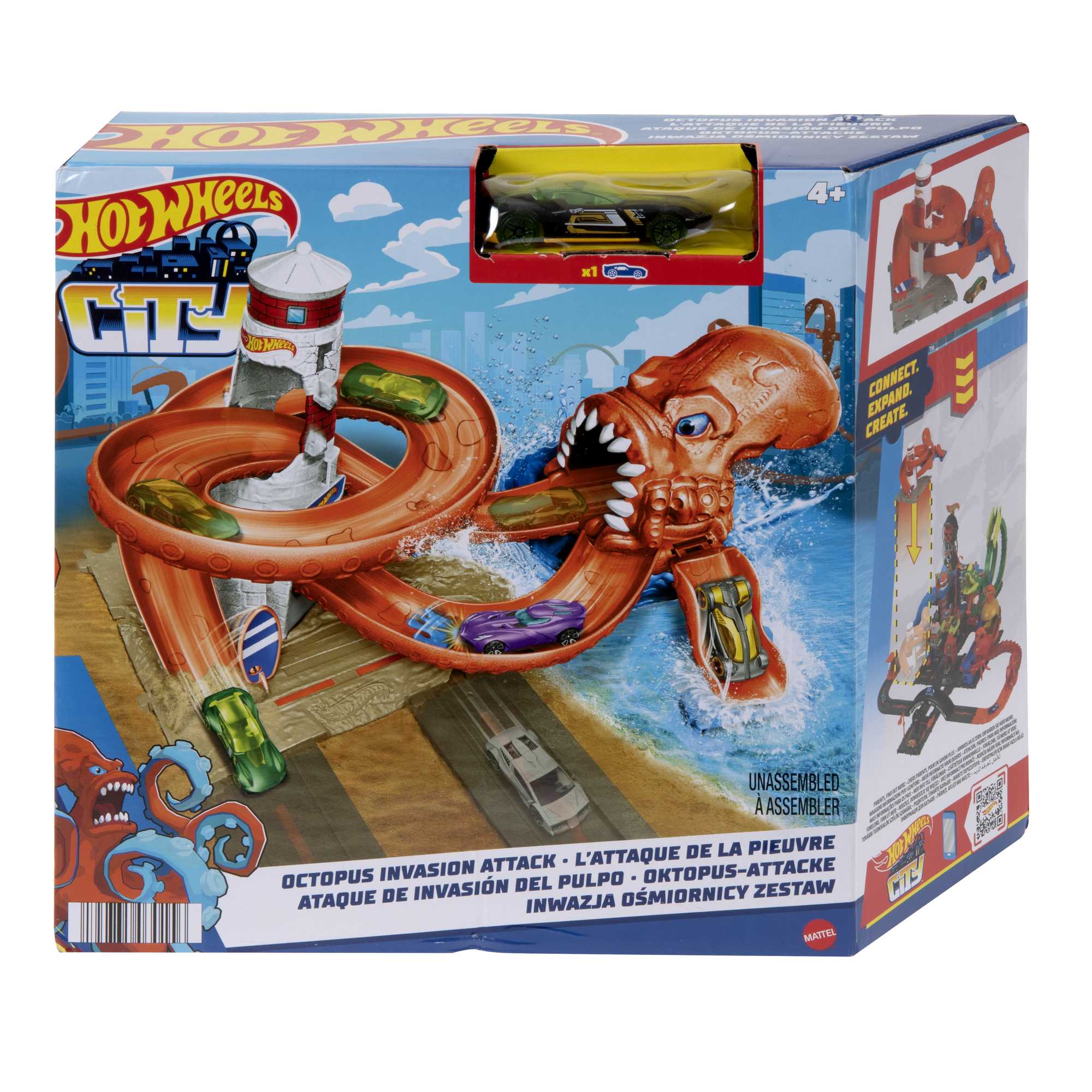 Hot Wheels City Octopus Invasion Attack Playset