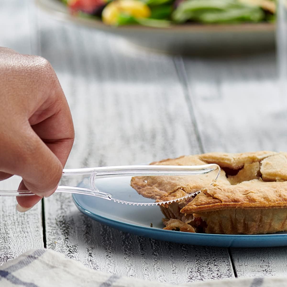 Comfy Package [100 Pack] Heavy Duty Disposable Clear Plastic Forks - Basic Cutlery for Parties, Events, and Everyday Use