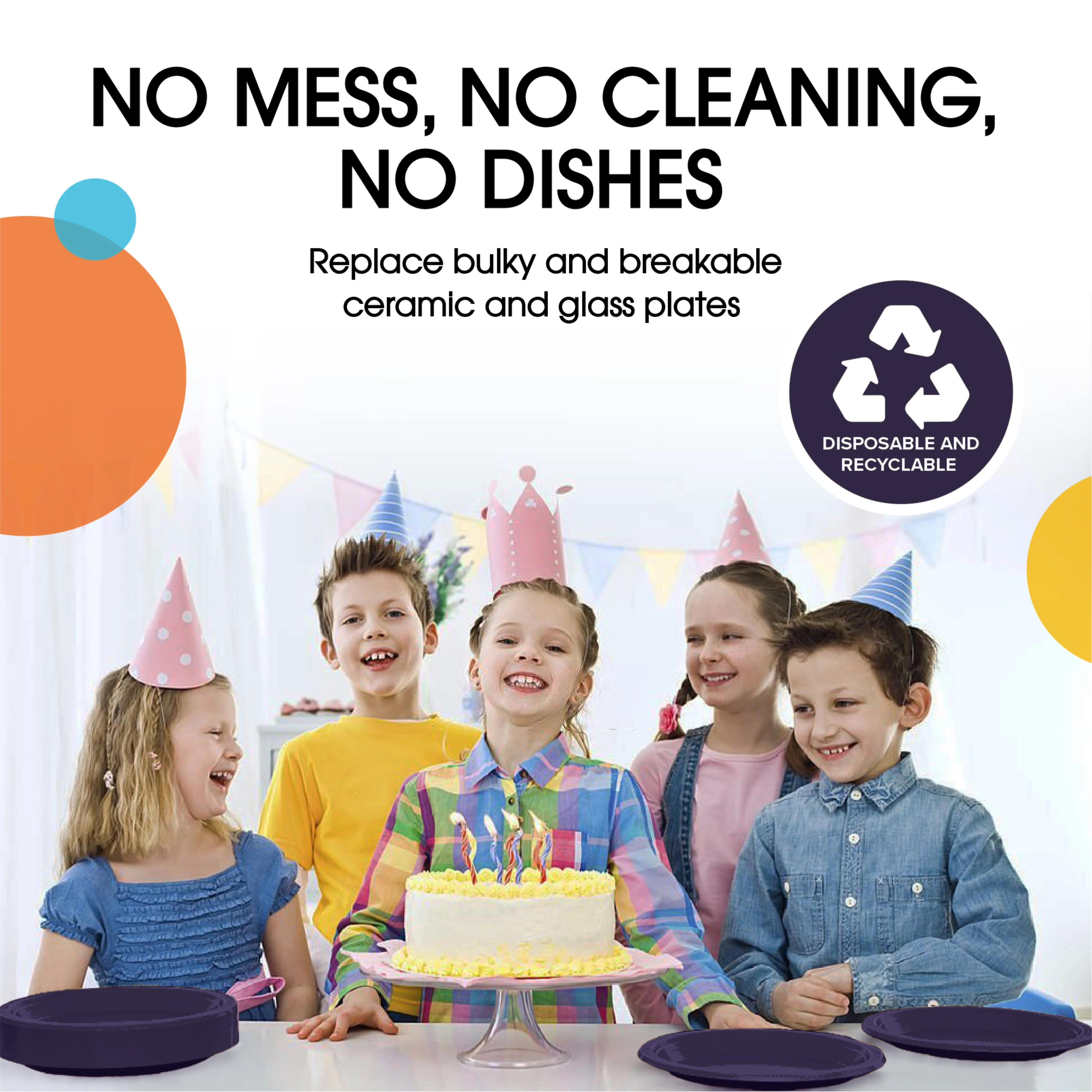 9 In. Navy Plastic Plates | 100 Count