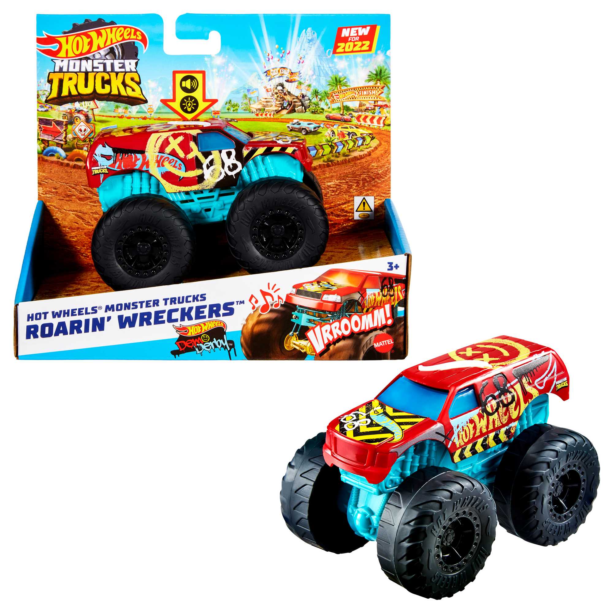 Hot Wheels Monster Trucks Roarin' Wreckers HW demo derby
