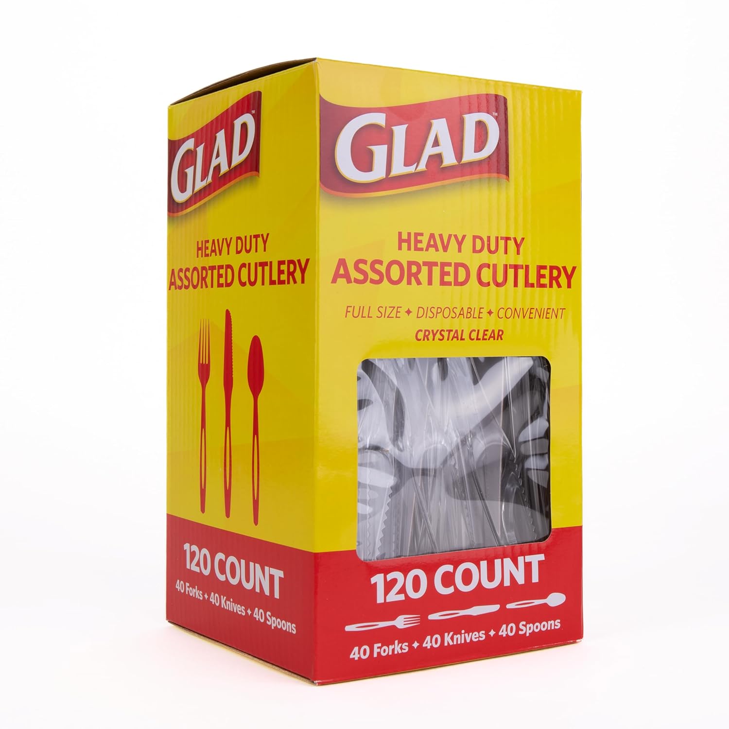 Glad, 240 Count (Pack of 1), Clear Assorted Cutlery