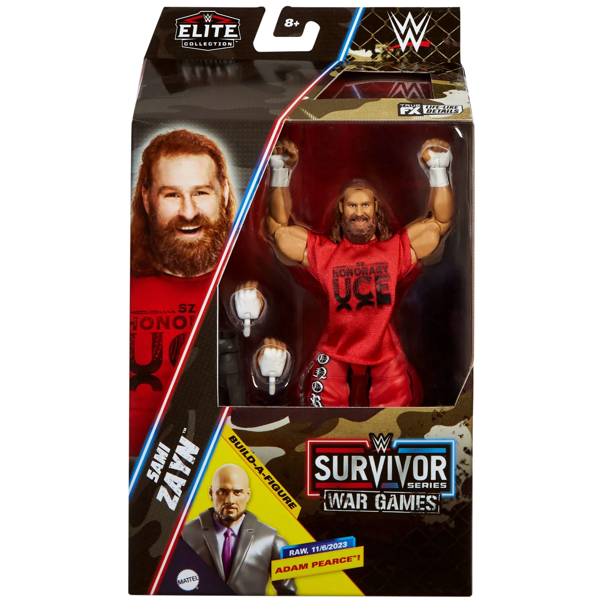 WWE Elite Collection Premium Live Event Sami Zayn Action Figure & Accessories, Build-A-Figure Pieces
