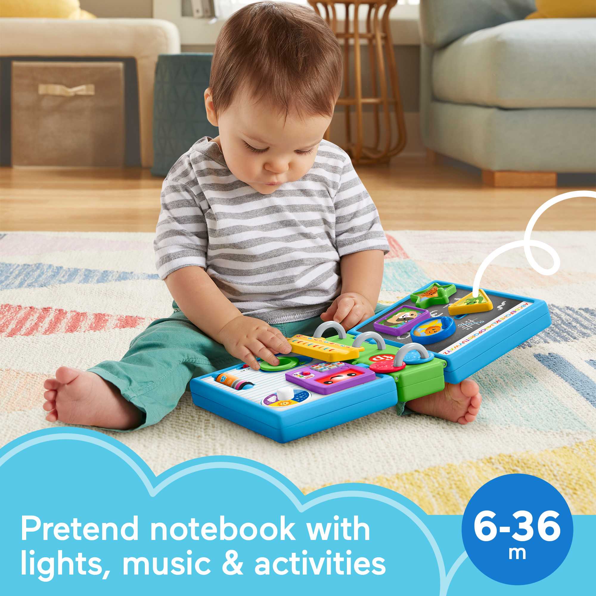 Fisher-Price Laugh & Learn 123 Schoolbook Electronic Infant Activity Toy