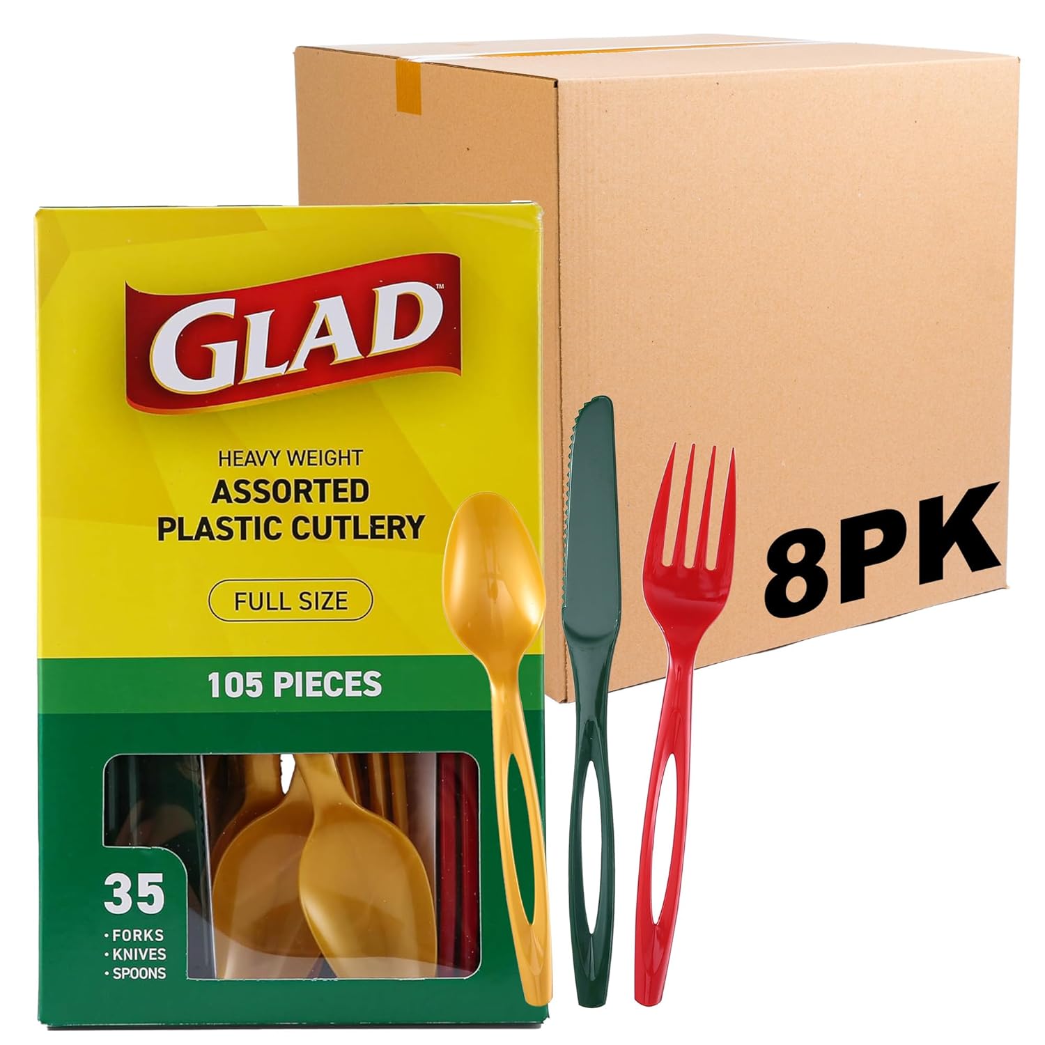 Glad, 240 Count (Pack of 1), Clear Assorted Cutlery