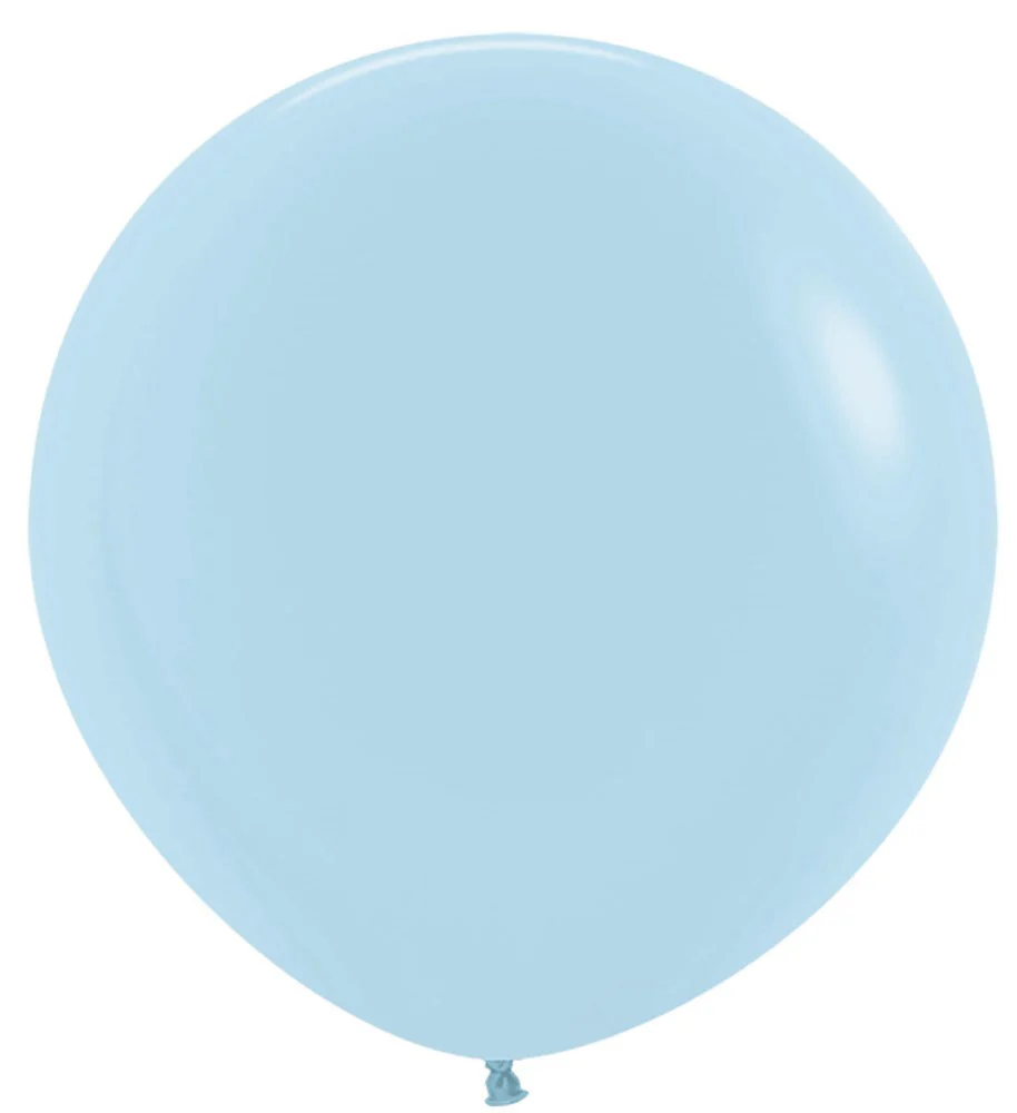24 inch Sempertex Pastel Matte Blue Latex Balloons 10ct
