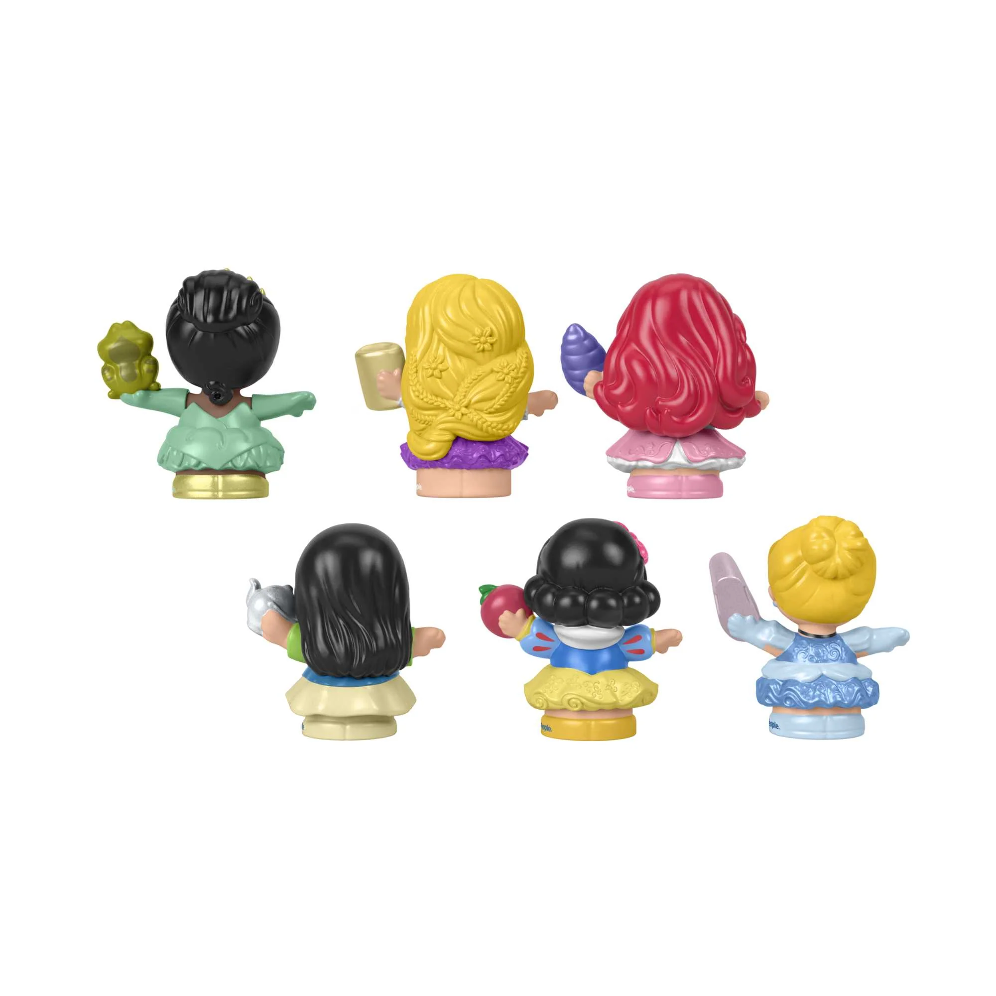 Disney Princess Gift Set Little People Character Figures For Toddlers, 6 Pieces