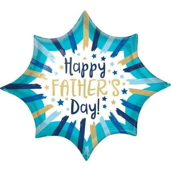 Anagram Happy Father's Day Painted Stripes 35in Foil Balloon