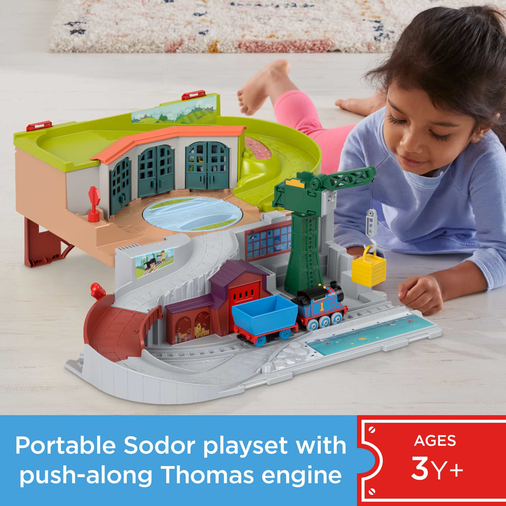 Thomas & Friends Sodor Take-Along Set, Portable Playset With Die Cast Thomas Train