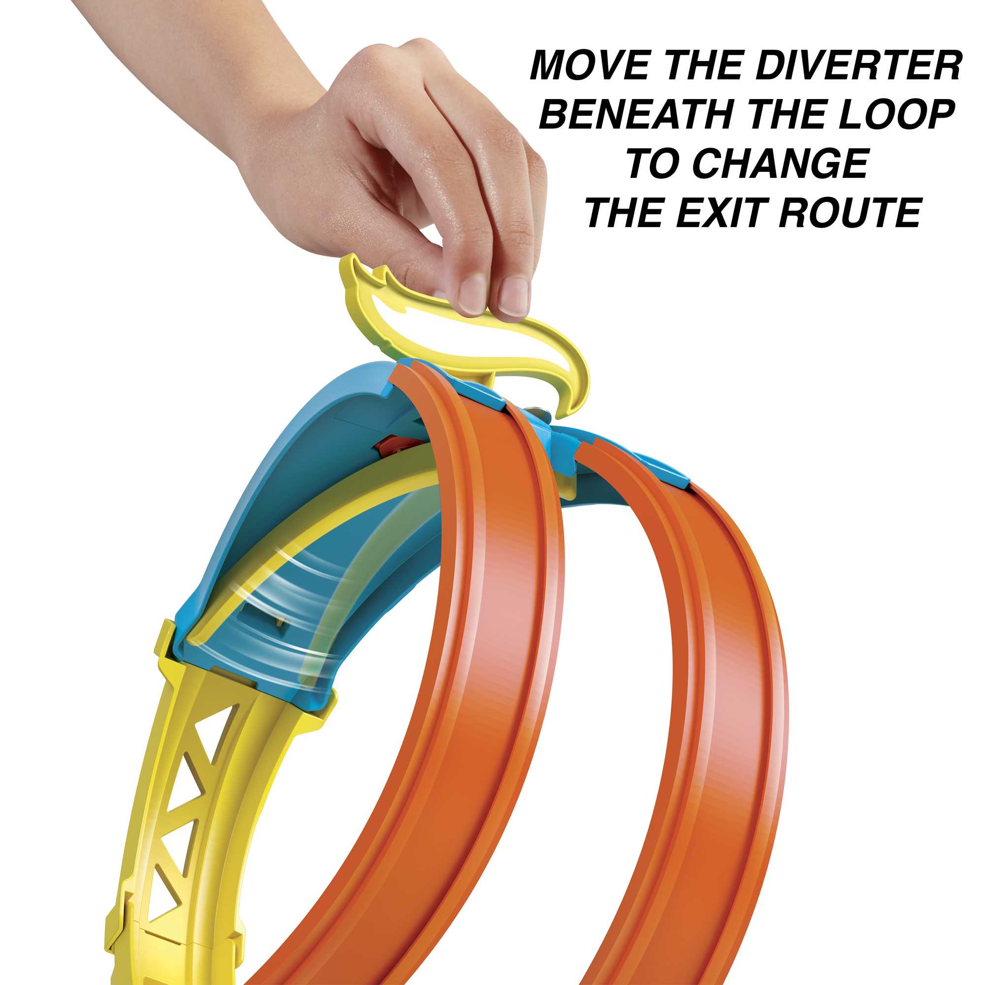 Hot Wheels Track Builder Unlimited Split Loop Pack, With 1 Car, Gift For Kids 6 To 12 Years Old