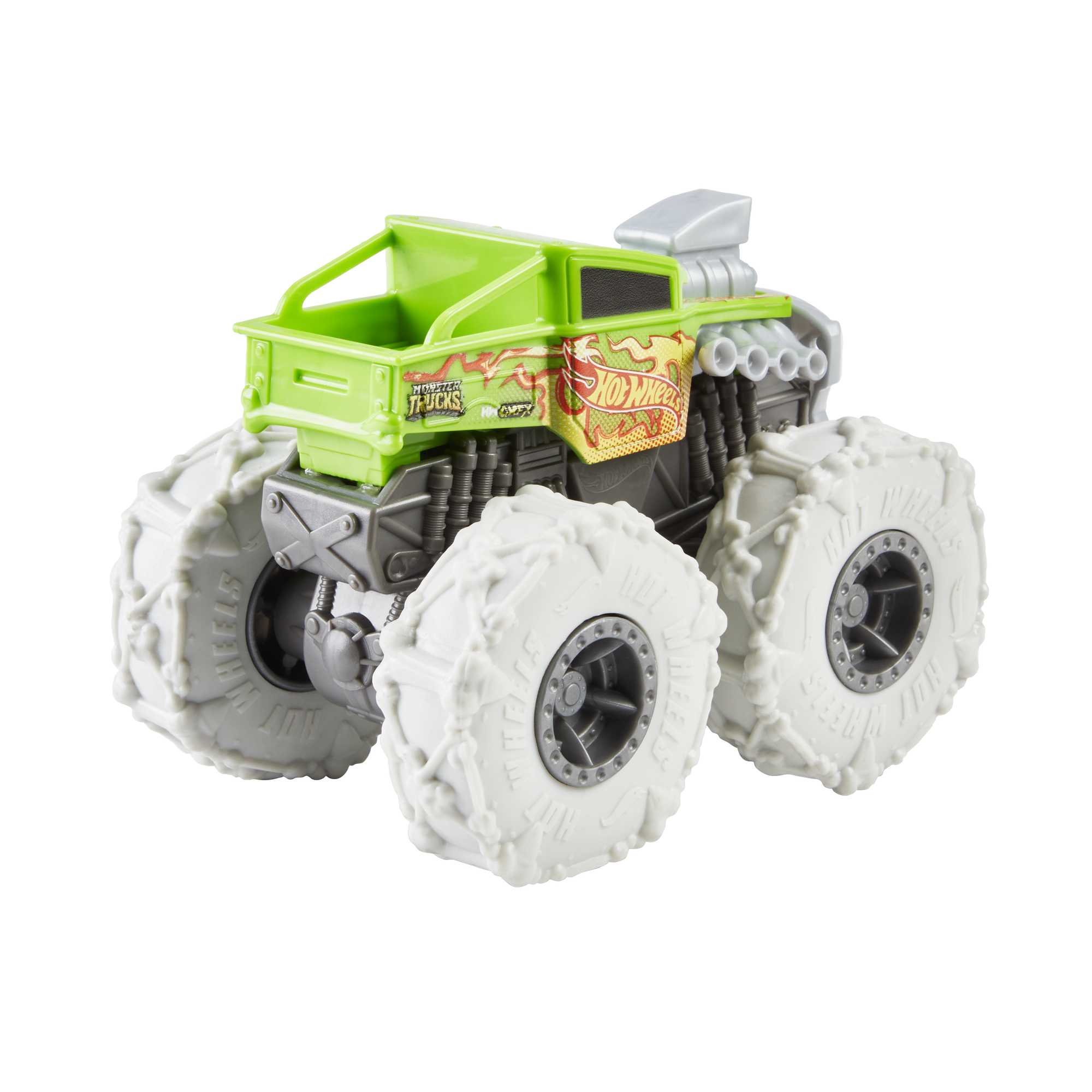 Hot Wheels Monster Trucks Veh��culo de Juguete 1:43 Llantas Todo Terreno Bone Shaker Original Flaming Skull