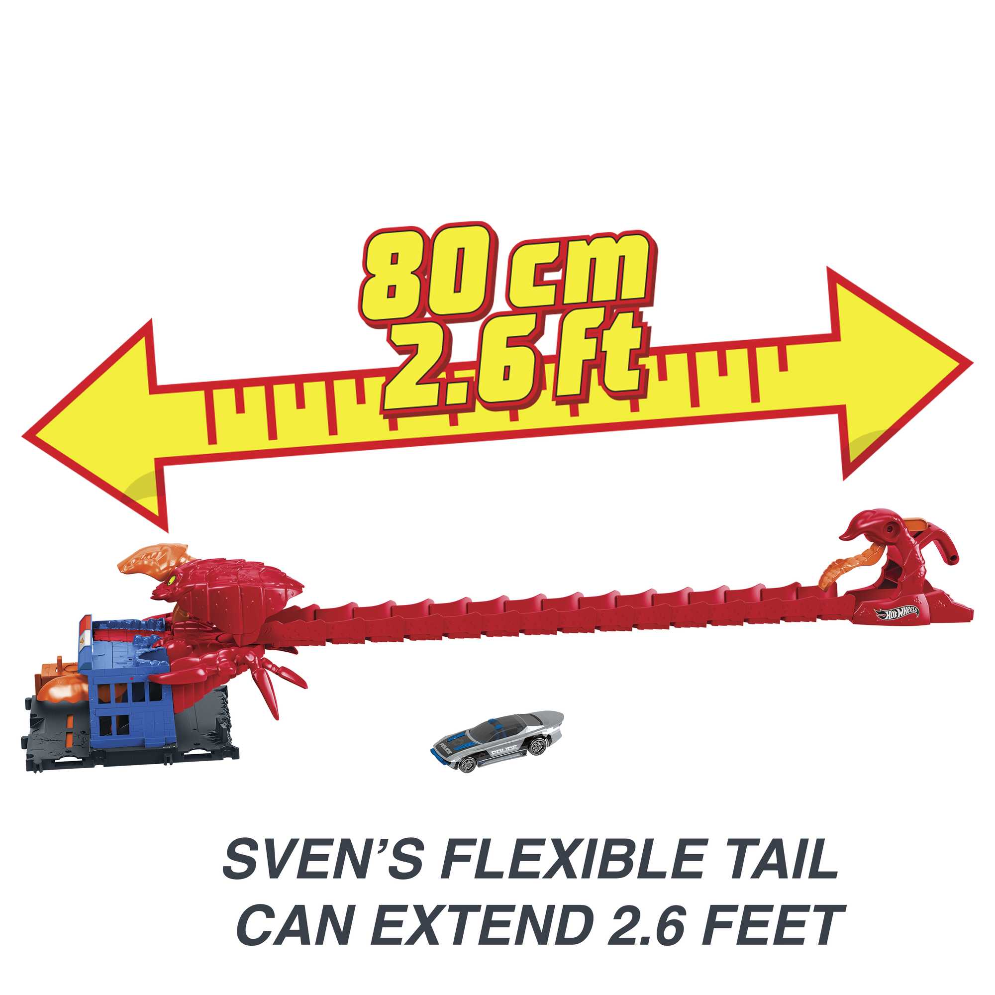 Hot Wheels City Scorpion Flex Attack With 1 Toy Car, Gift For Kids