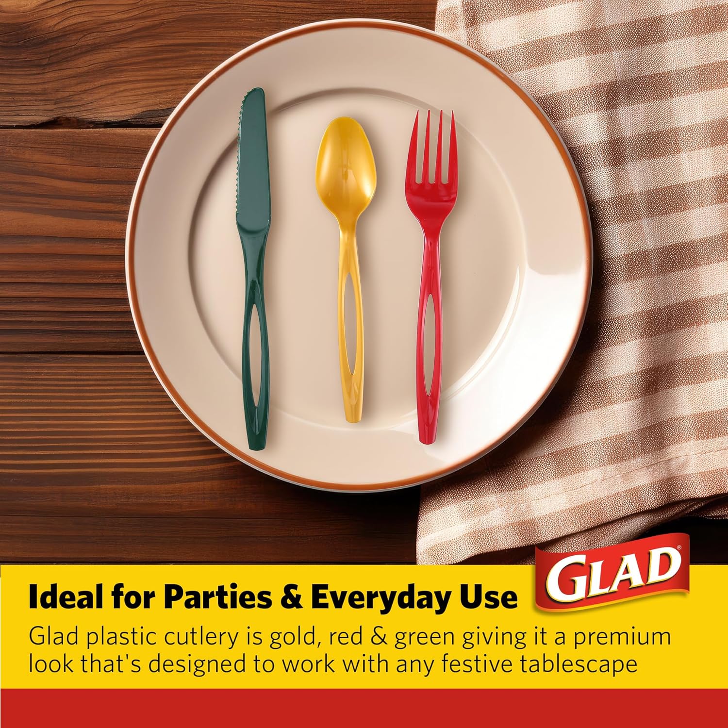 Glad, 240 Count (Pack of 1), Clear Assorted Cutlery