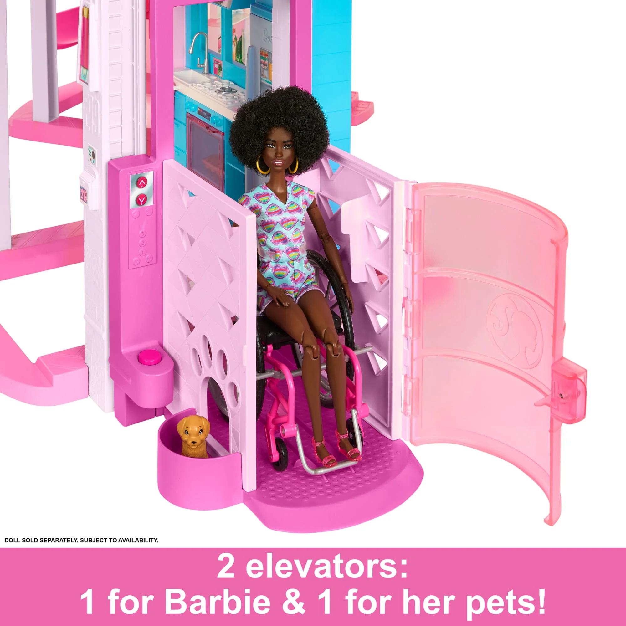 Barbie Dreamhouse, 75+ Pieces, Pool Party Doll House With 3 Story Slide