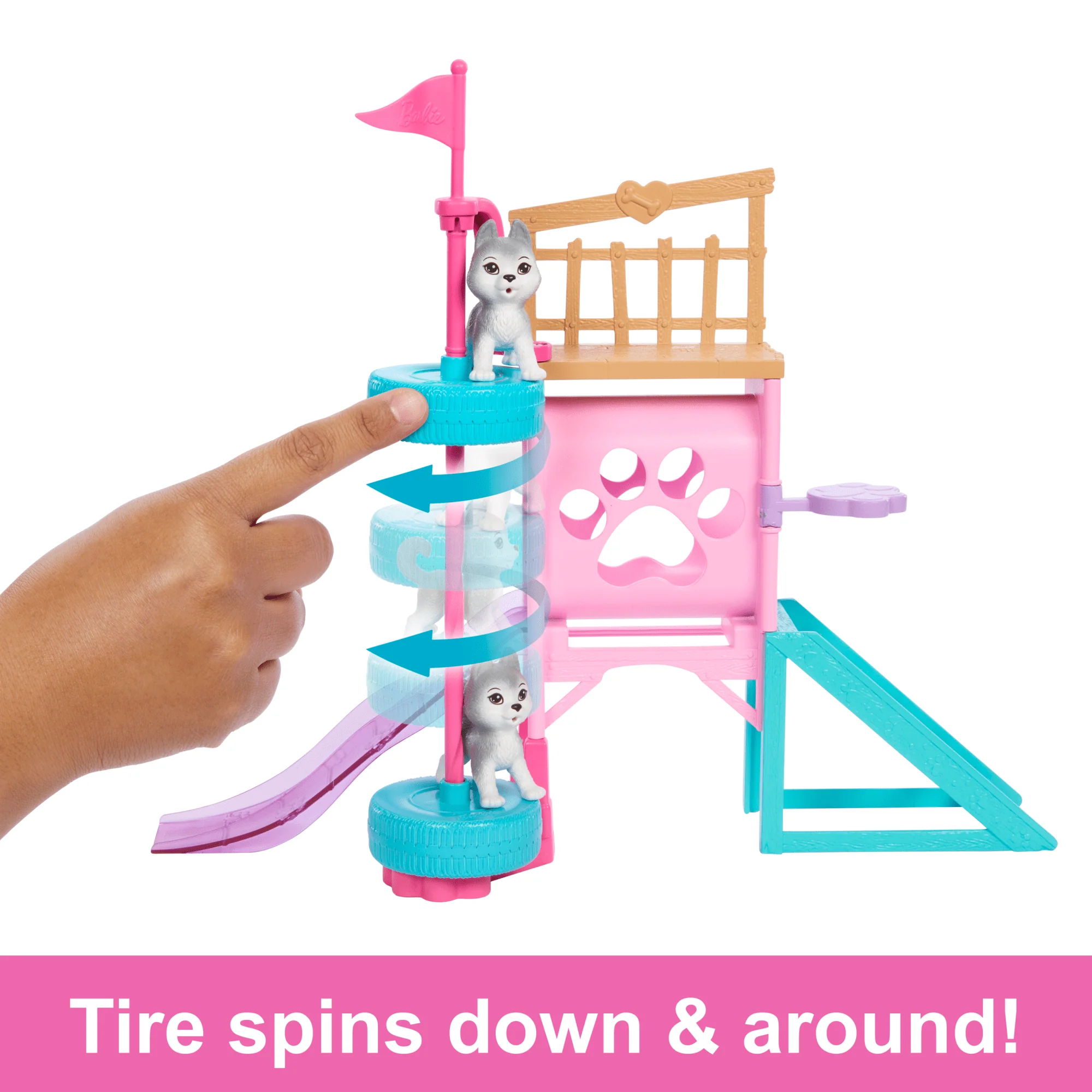 Barbie And Stacie To the Rescue Puppy Playground Playset With Doll, 3 Pet Dog Figures, & Accessories
