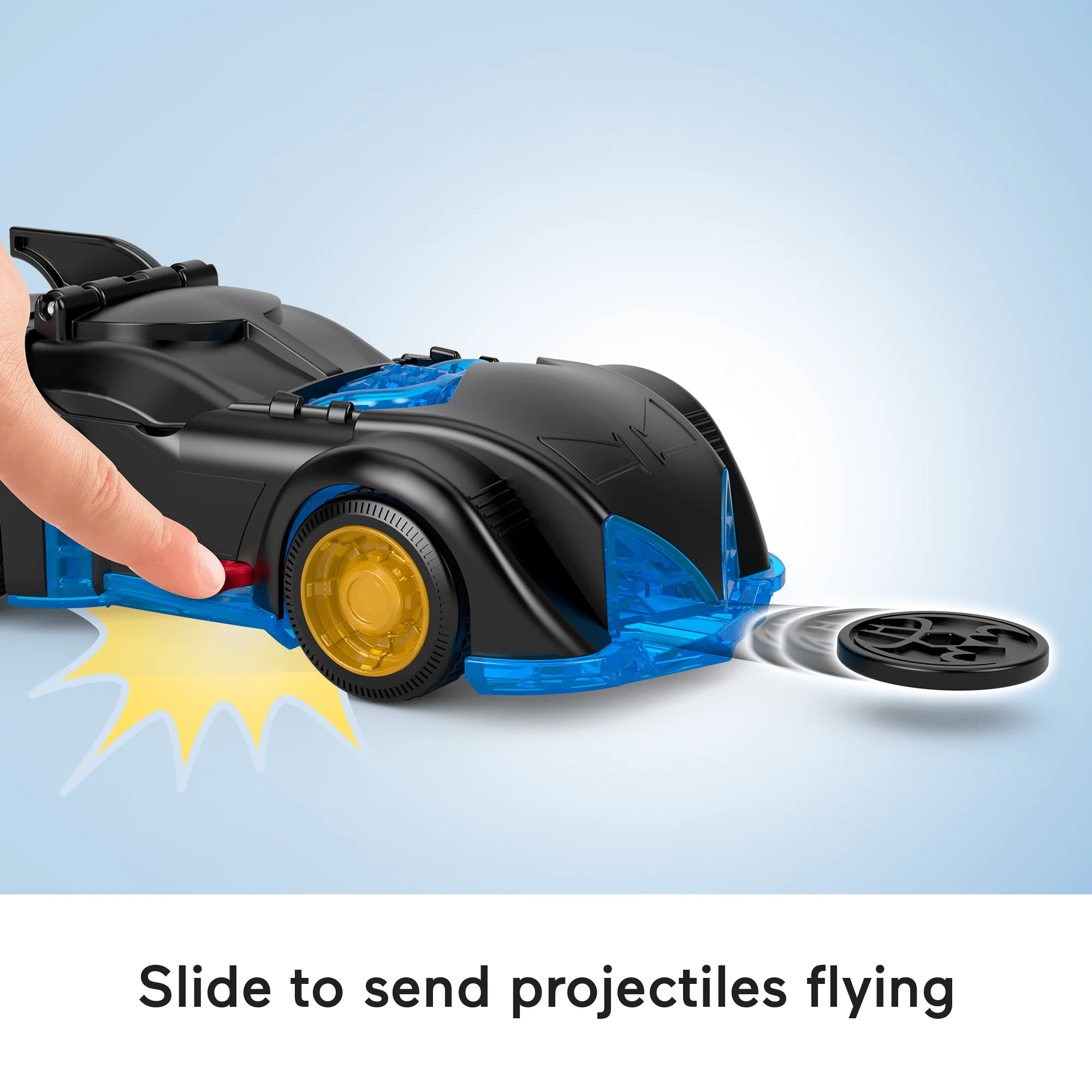 Imaginext DC Super Friends Shake & Spin Batmobile And Batman Figure Set, 4 Pieces