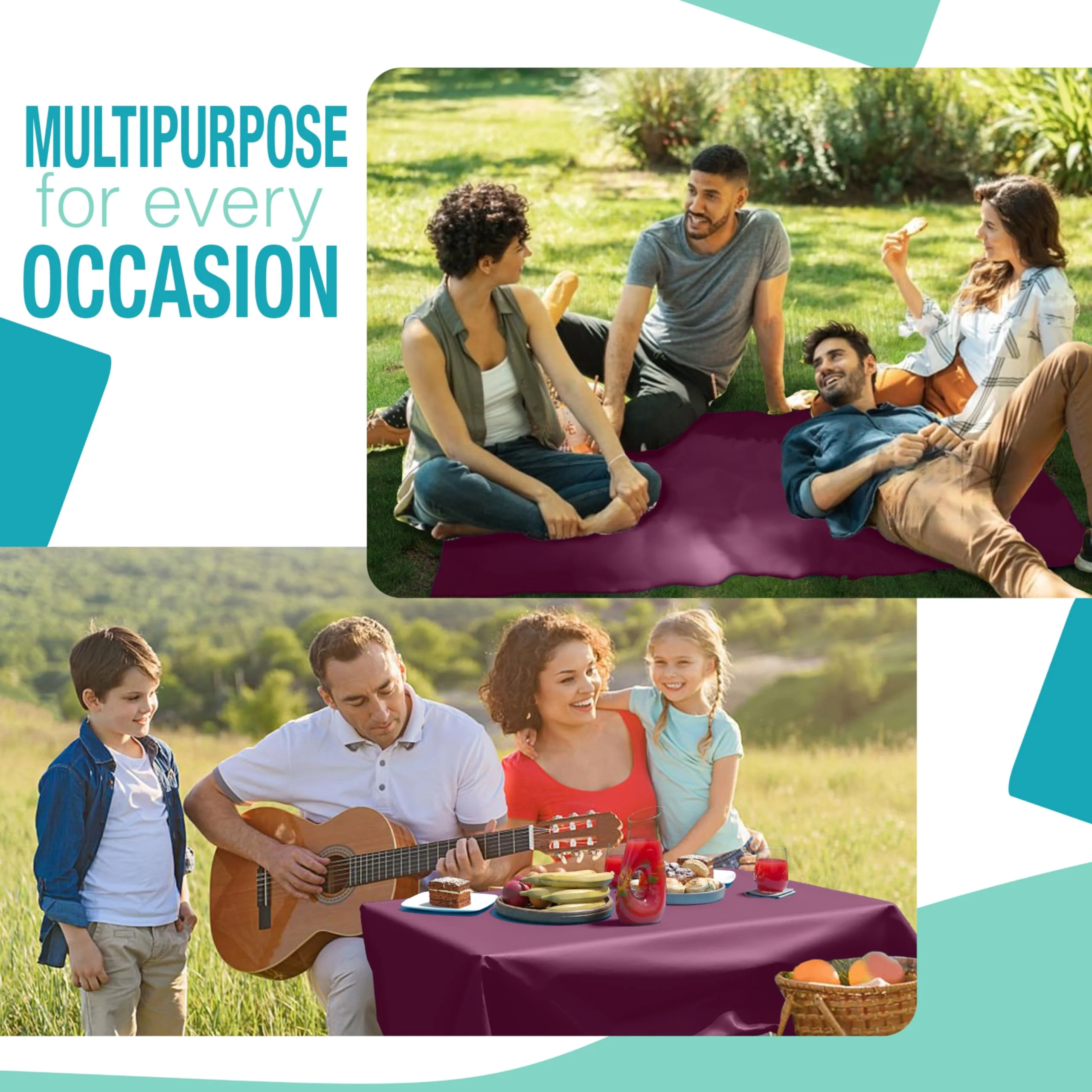 40 In. x 100 Ft. Plum Plastic Table Roll