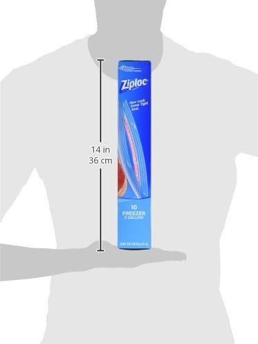 Ziploc 2 Gallon Food Storage Freezer Bags, Grip 'n Seal Technology for Easier Grip, Open, and Close, 30 Bags Total