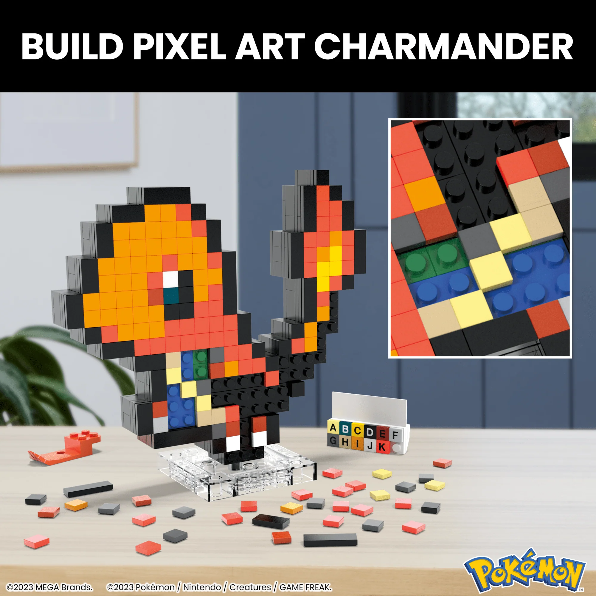 MEGA Pok��mon Charmander Building Toy Kit (349 Pieces) Retro Set For Collectors