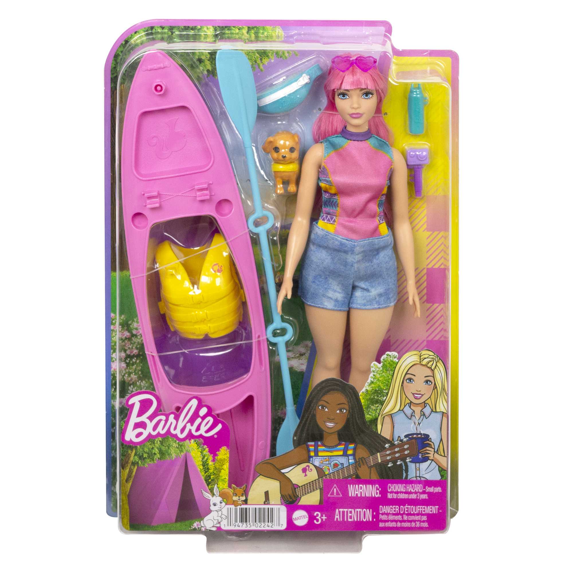 Barbie It Takes Two Daisy Camping Doll With Pet, Kayak & Accessories, 3 To 7 Year Olds