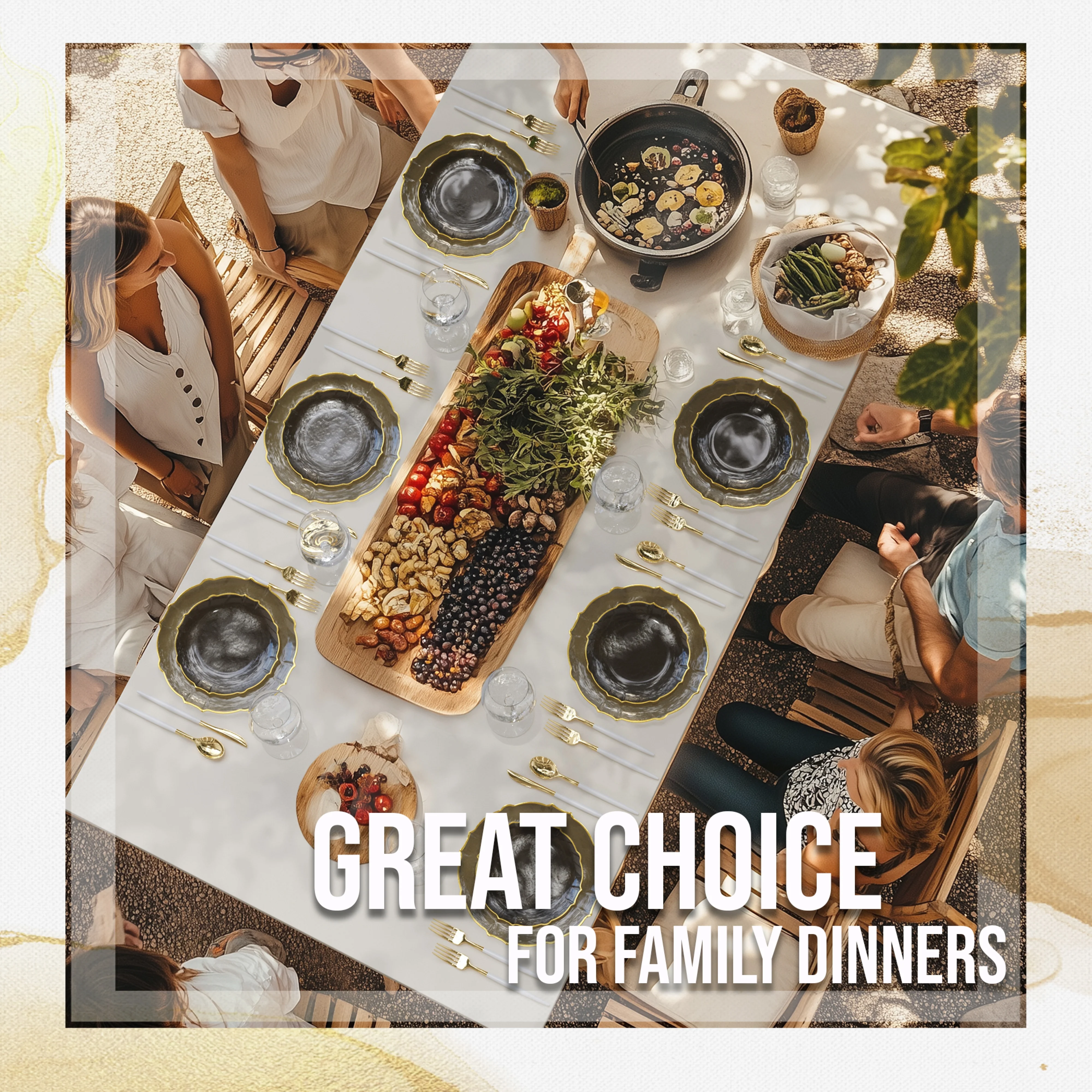 Smoke/Gold Petal Plates - Combo Pack 20/20