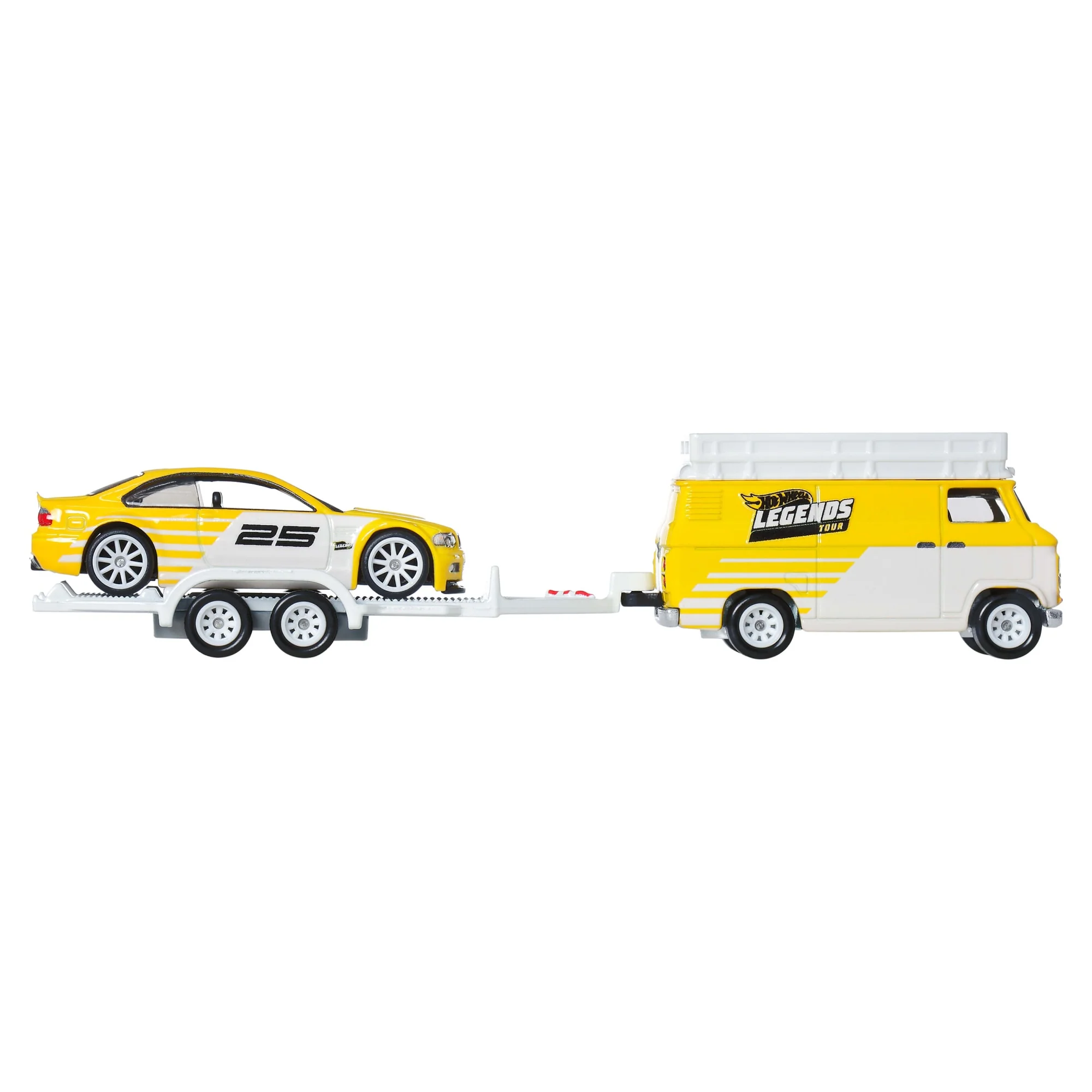 Hot Wheels Legends Tour Team Transport Hauler & Toy Car, 2-Pack Of Premium 1:64 Scale Vehicles