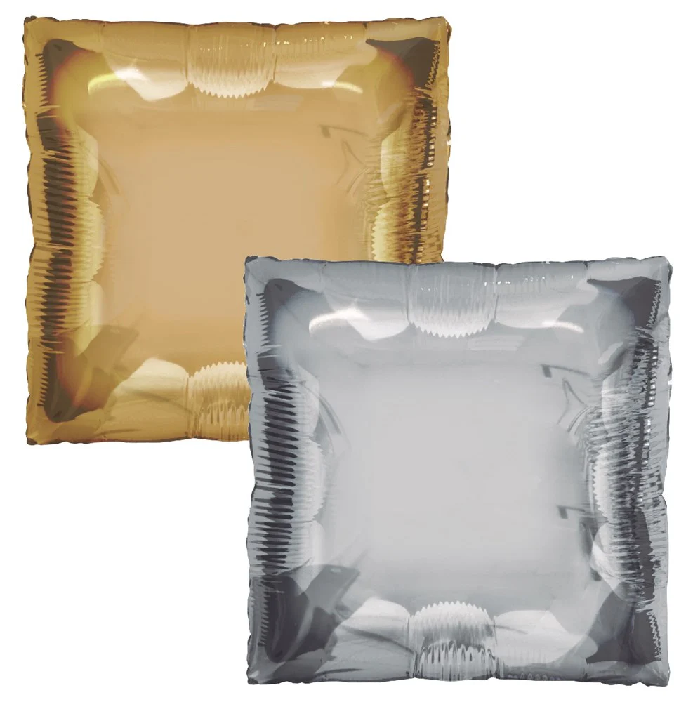 Tuftex 24 inch Silver and Gold Squared Foil Balloon 1ct