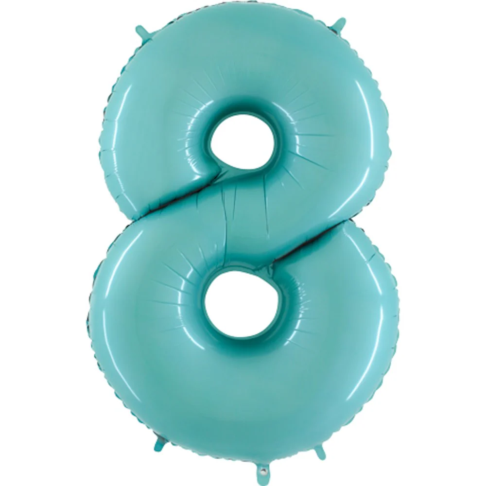 Grabo Pastel Blue Jumbo Number Foil Balloon 40in - 8