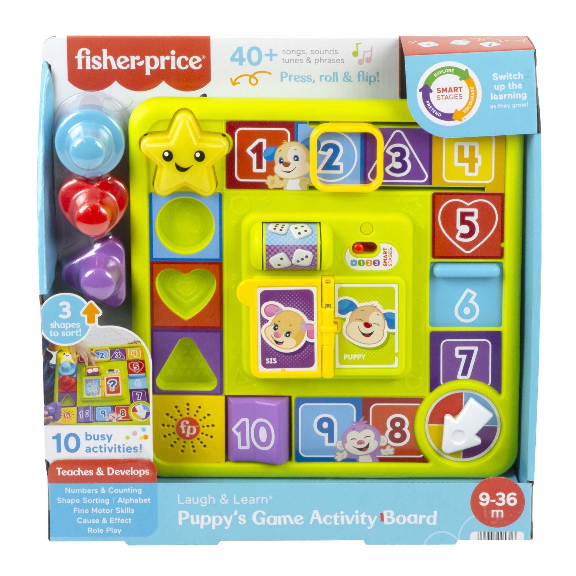 Fisher-Price Laugh & Learn Puppy's Game Activity Board Baby & Toddler Learning Toy