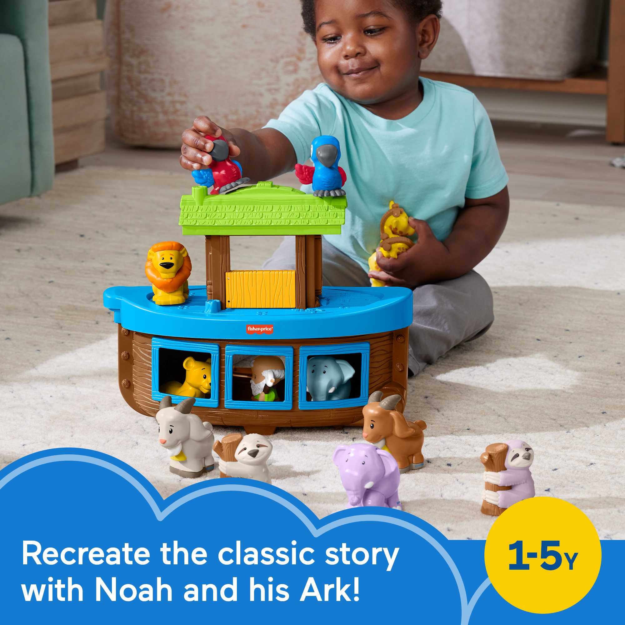 Fisher-Price Little People Noah��s Ark Playset With 13 Figures For Toddlers