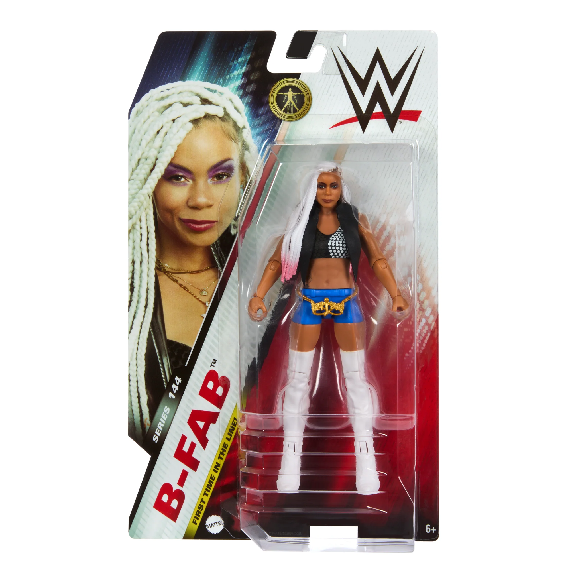 WWE B-Fab Action Figure, 6-inch Collectible Superstar With Articulation & Life-Like Look