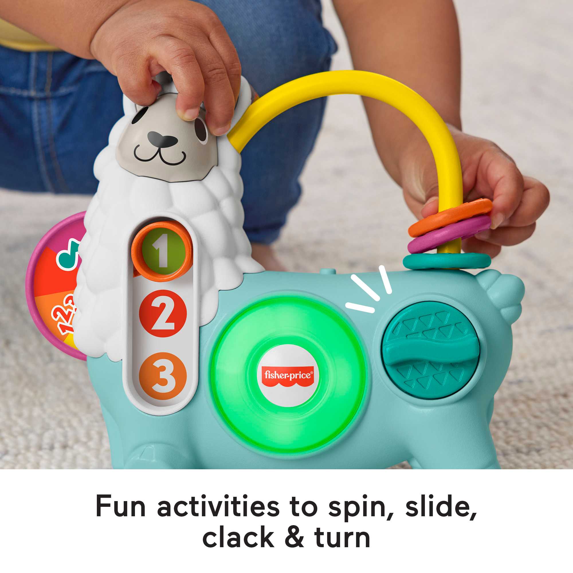 Fisher-Price Linkimals Baby Learning Toy With Lights And Music, 123 Activity Llama - French Version