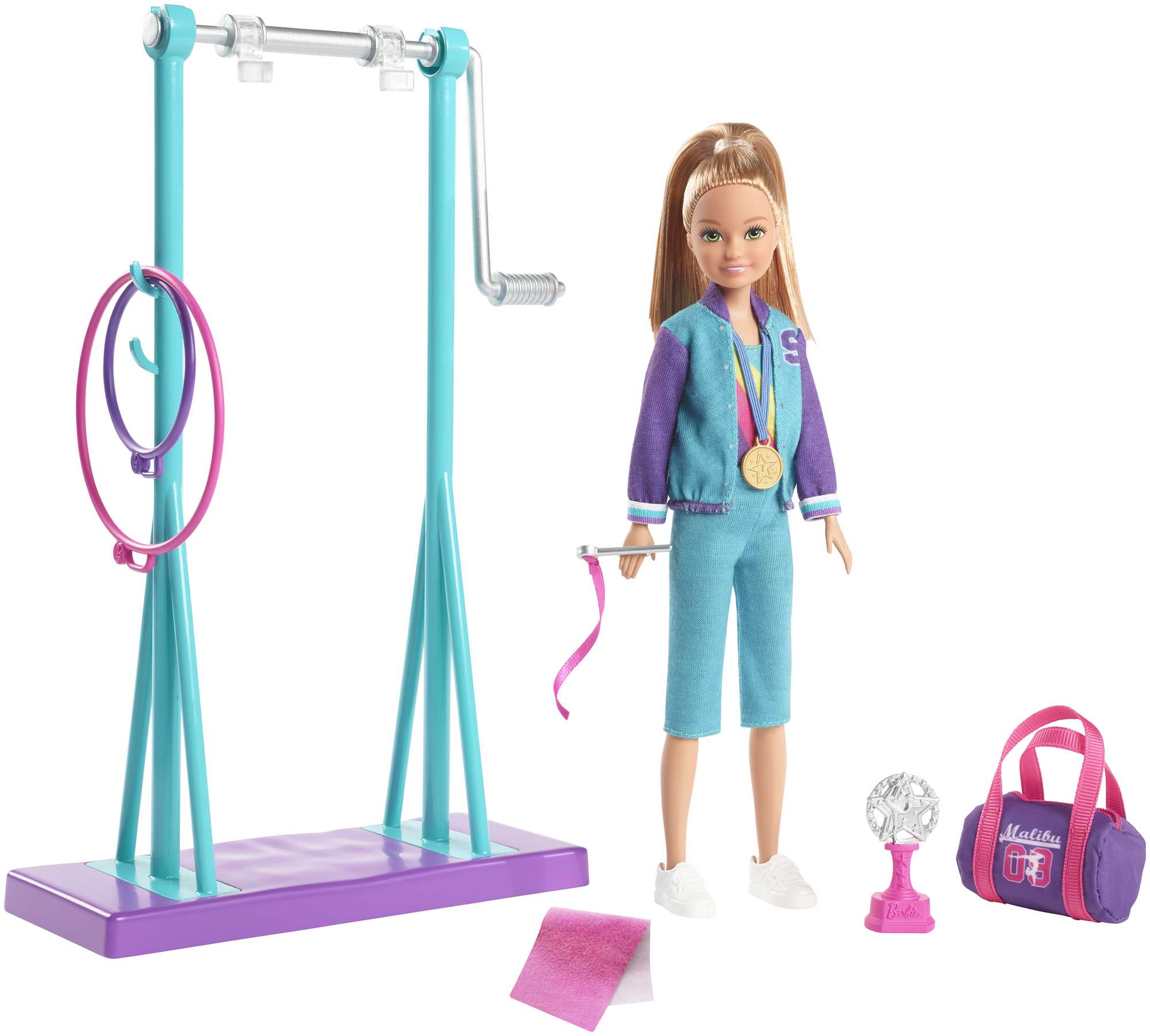 Barbie Team Stacie Doll And Gymnastics Playset