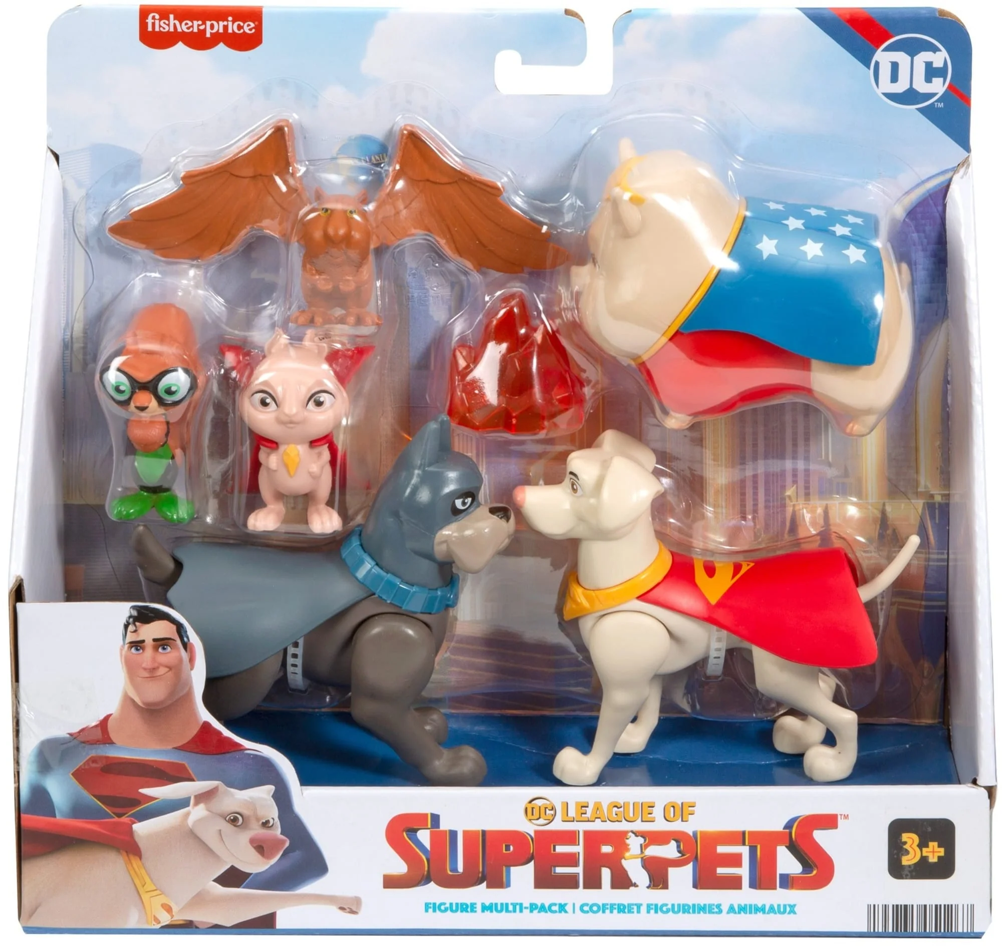 Fisher-Price DC League Of Super-Pets Figure Multipack Set Of 6 Characters For Pretend Play