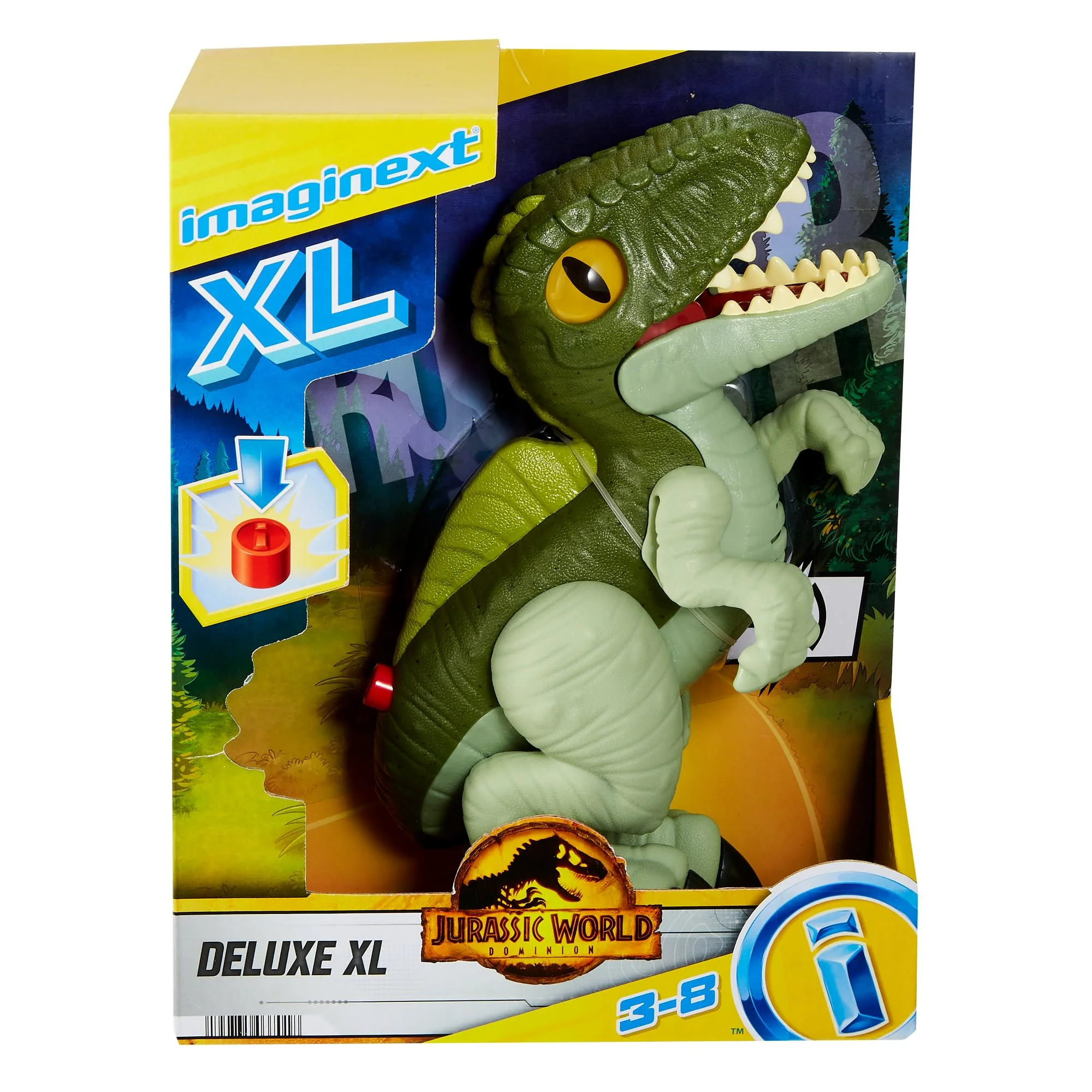 Imaginext Jurassic World Dominion Deluxe Growlin�� Giga XL Dinosaur Toy With Lights & Sounds