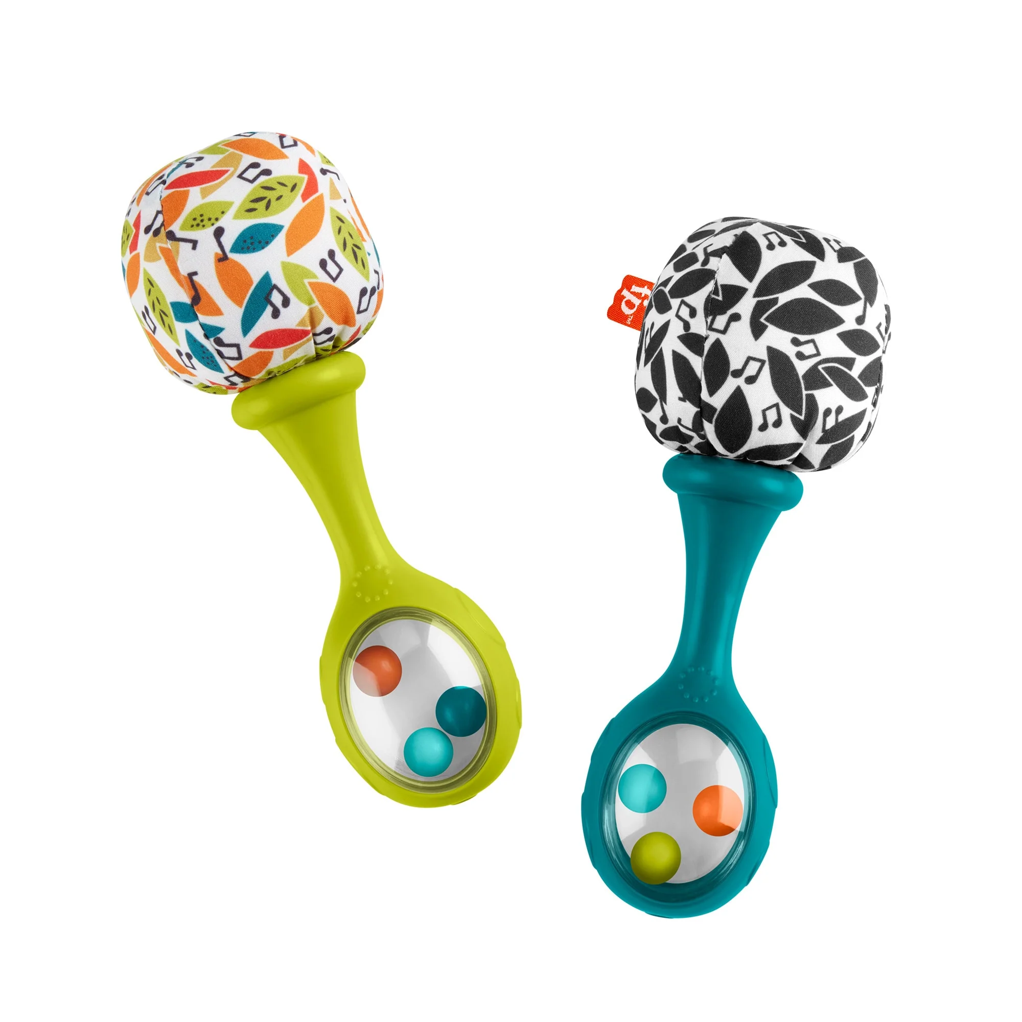 Fisher-Price Rattle ��n Rock Maracas Set Of 2 Baby Rattles, Newborn Toys, Neutral Colors