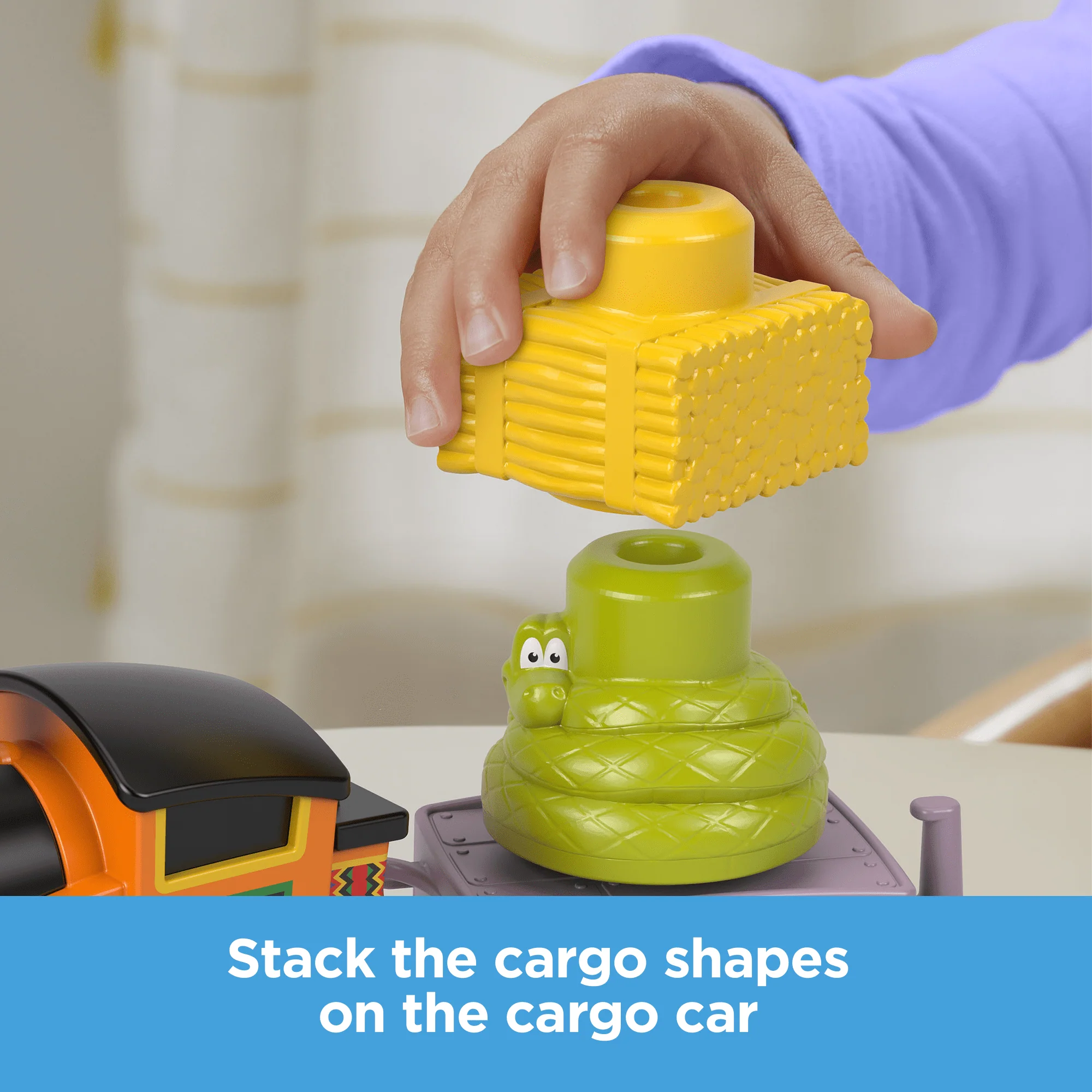 Thomas & Friends My First Nia Push-Along Toy Train With Stacking Cargo For Toddlers