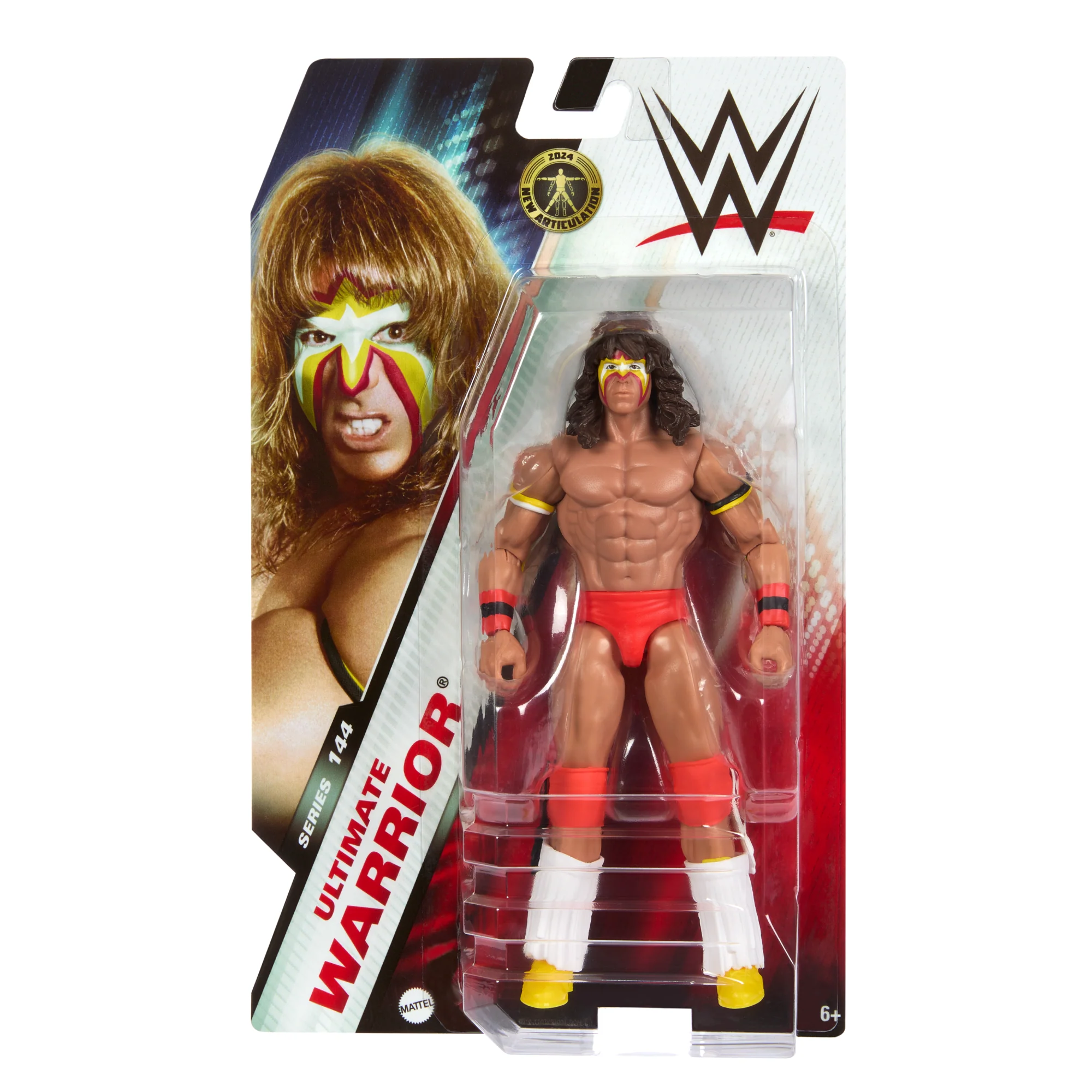 WWE Ultimate Warrior Action Figure, 6-inch Collectible Superstar With Articulation & Life-Like Look
