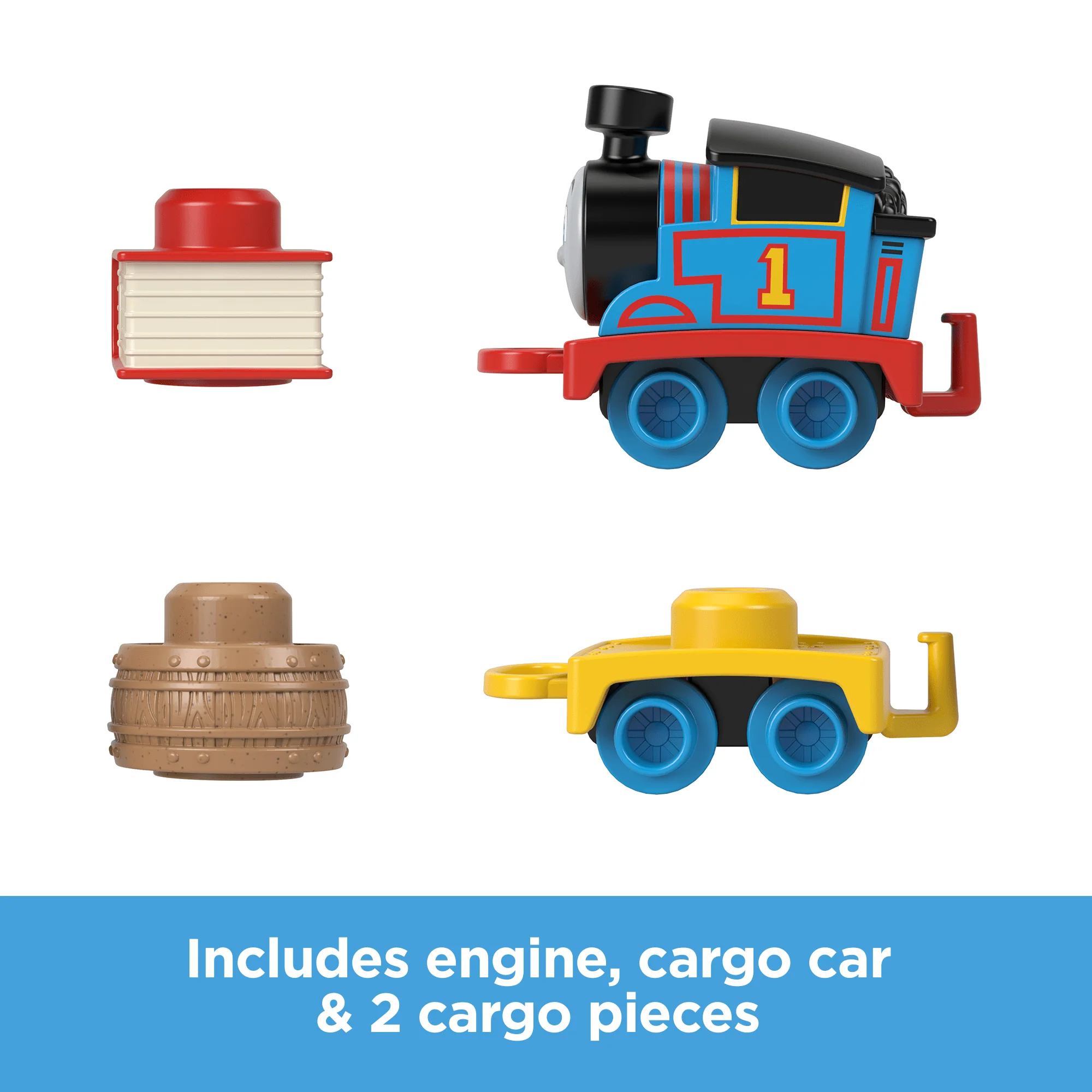 Thomas & Friends My First Thomas Push-Along Toy Train With Stacking Cargo For Toddlers