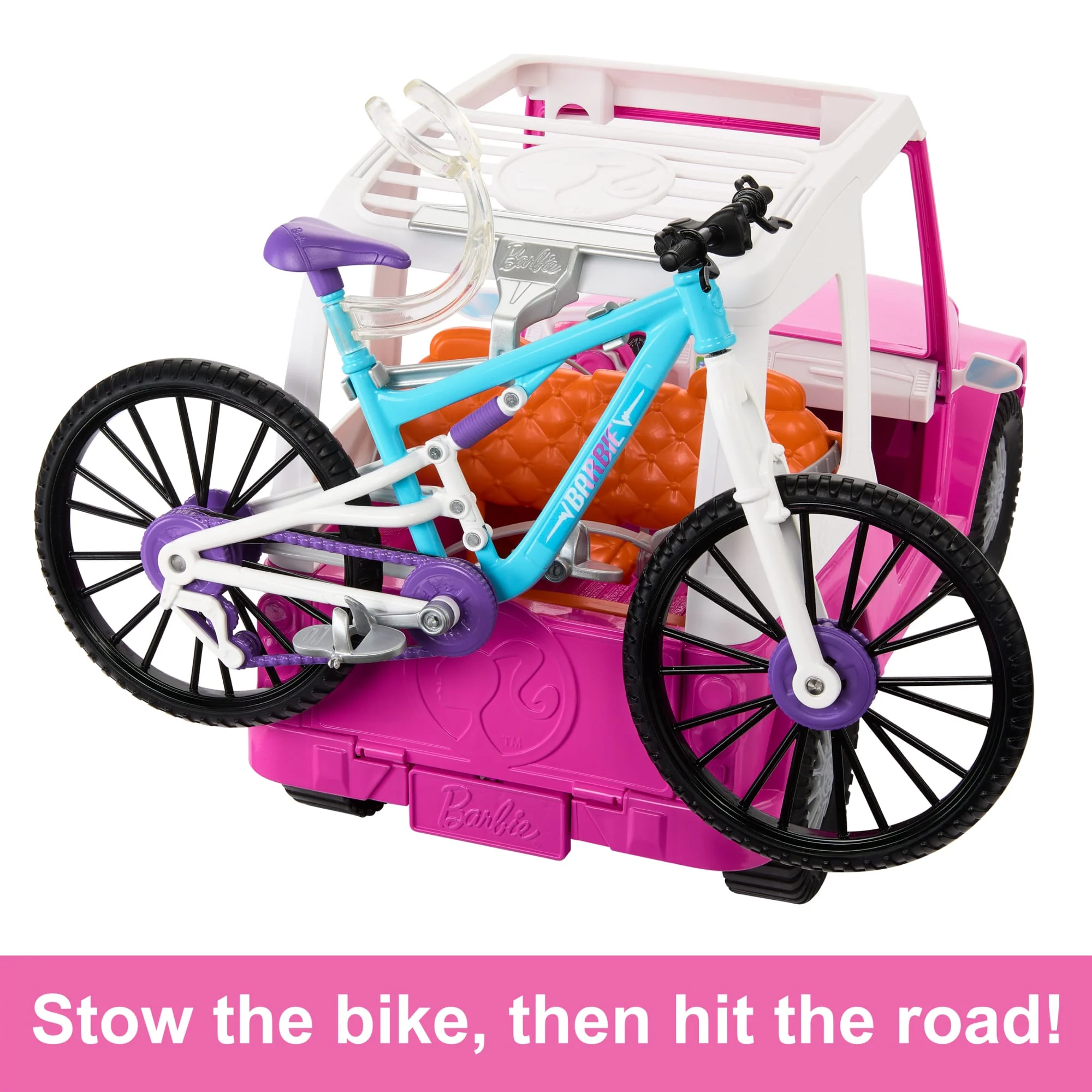 Barbie Doll And Mountain Bike Bundle With Barbie Car